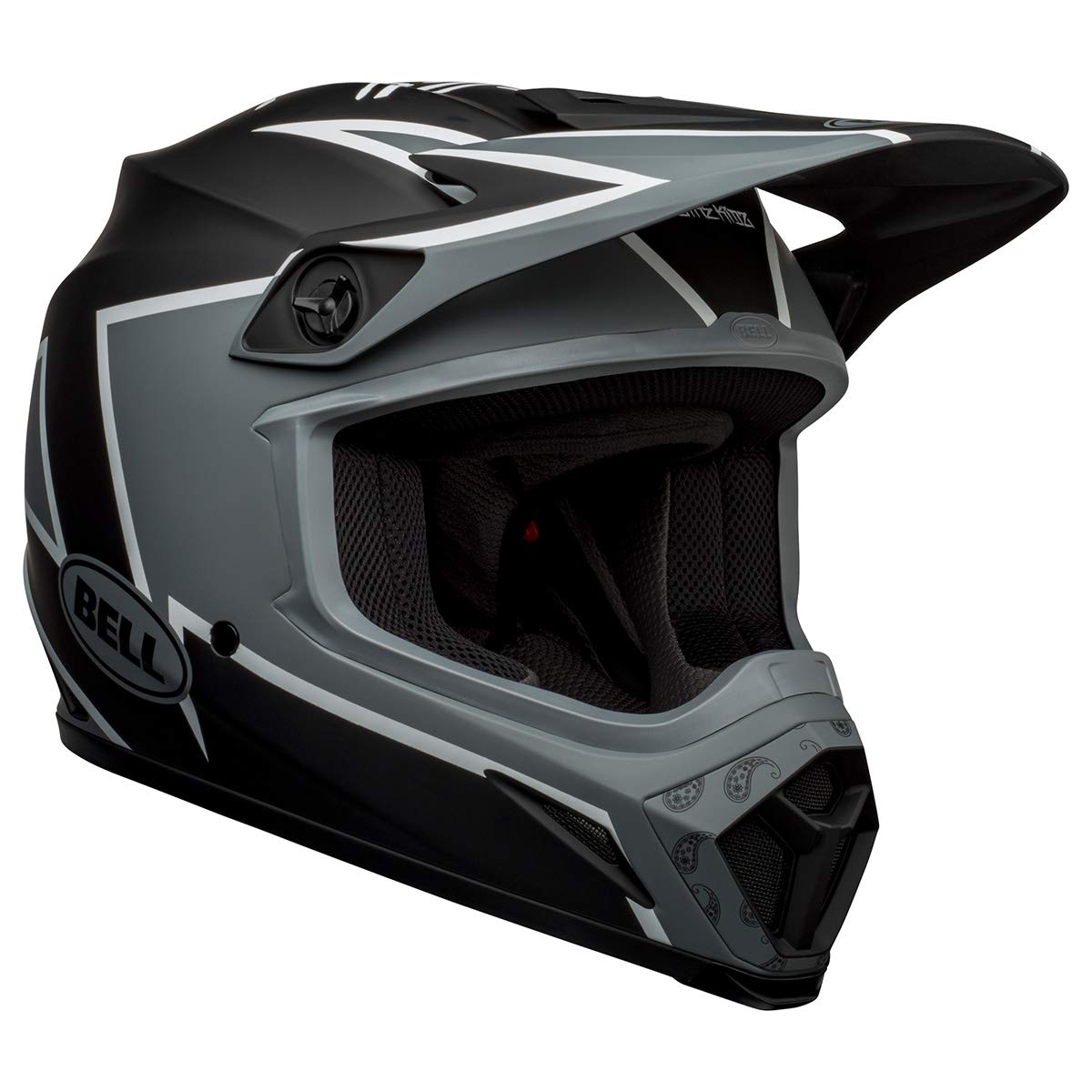 Bell Mx-9 Mips Dirt Helmet (Twitch Matte Black/Gray/White - X-Large)