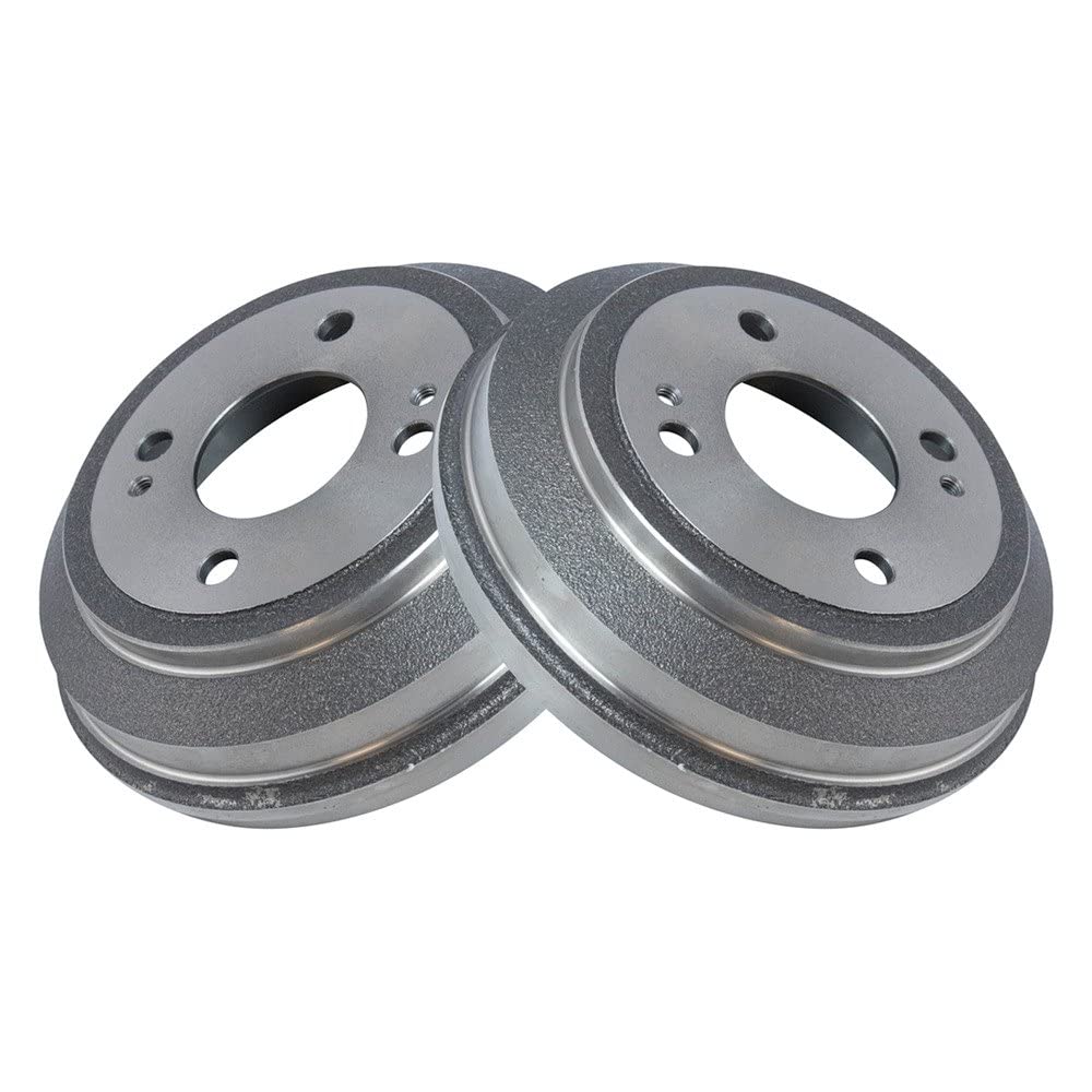 Trq Rear Brake Drum Pair Set For 1984-1995 Honda Civic / 1993-1997 Honda Civic Del Sol / 1984-1991 Honda Crx