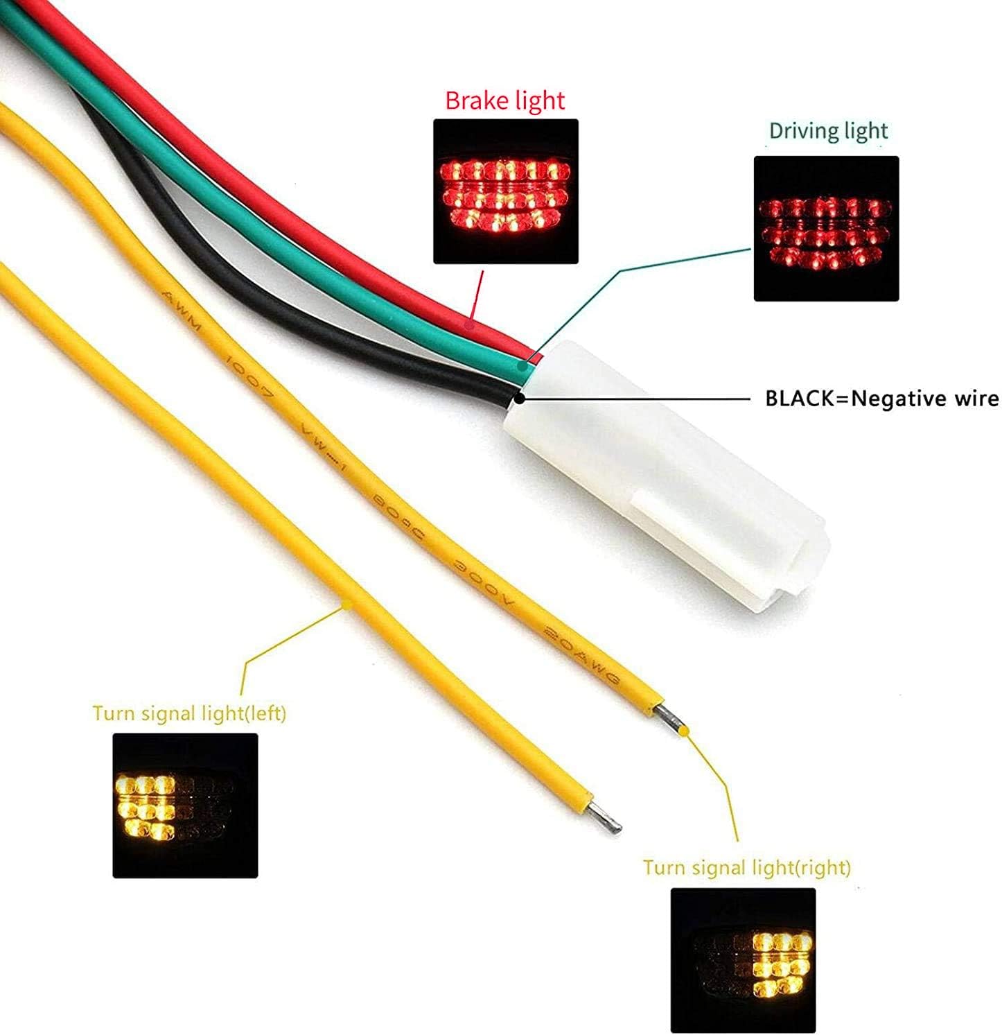 Mzs Motorcycle Tail Light, Led Integrated Turn Signal Blinker Smoke Lens Compatible With Hp4 2013-2018 / S1000R 2014-2018 / S100