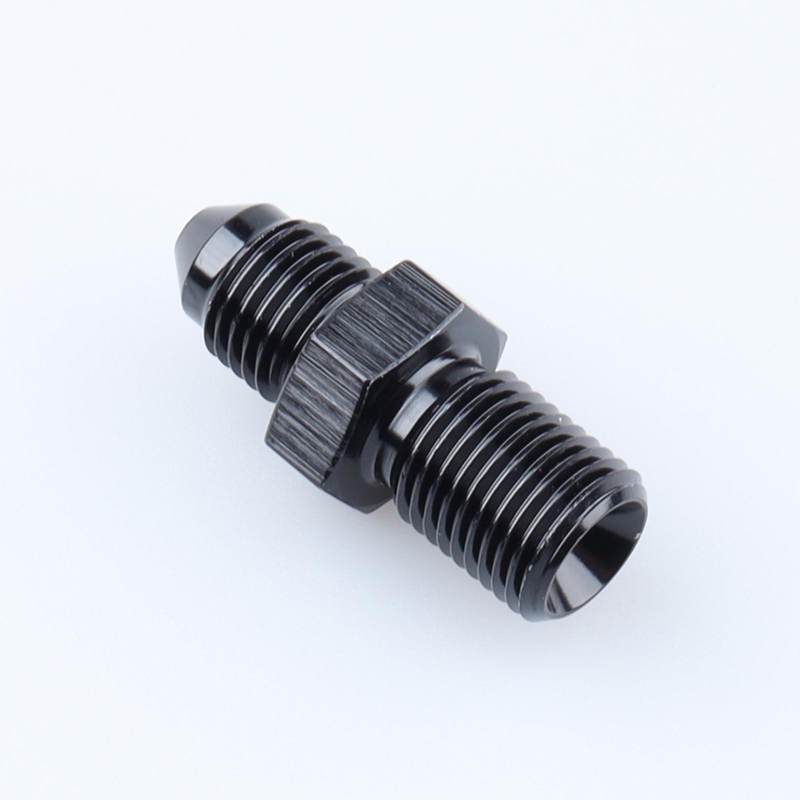AC PERFORMANCE Male M14 x 1.5 Metric Thread to -6 AN Flare Adapter Aluminum Black