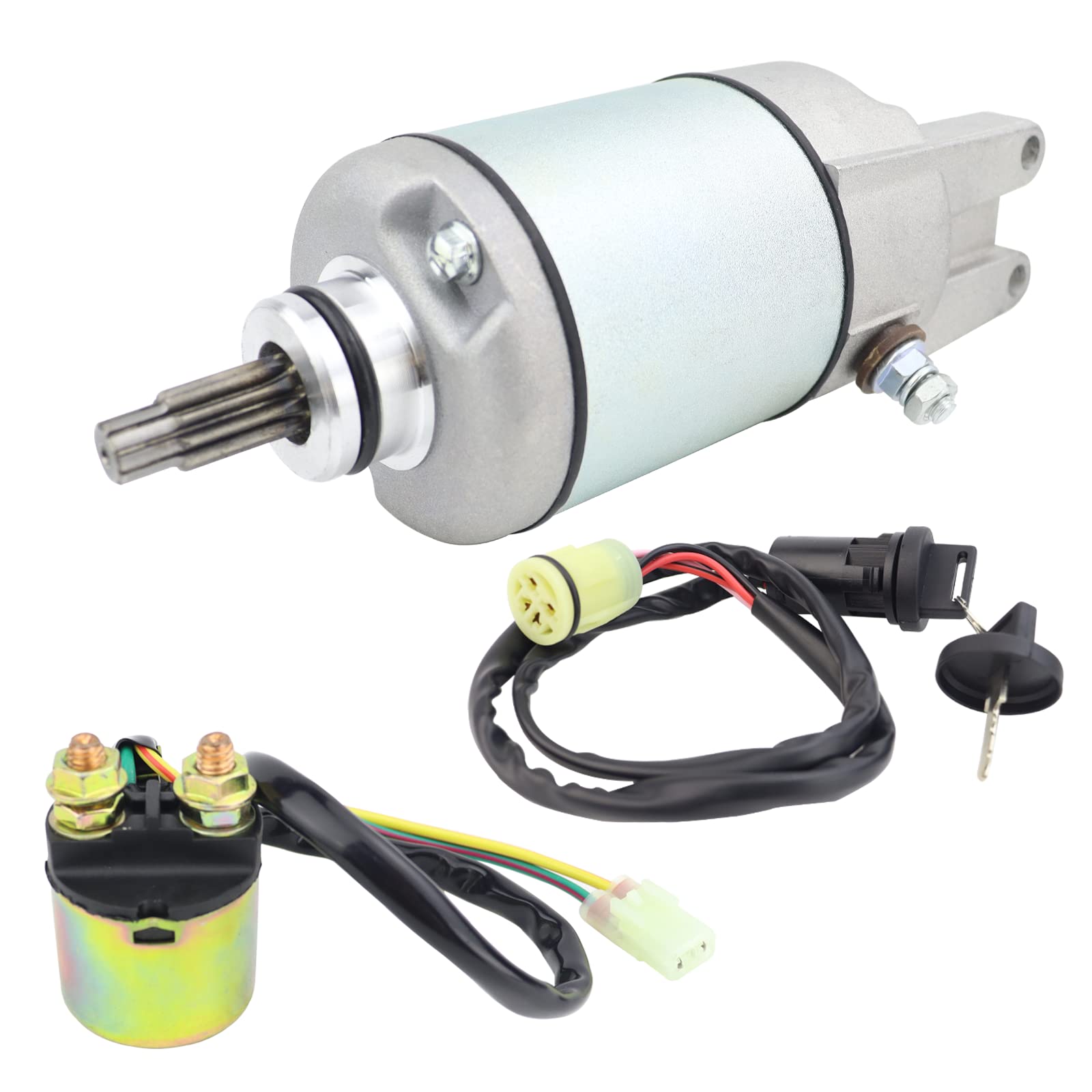 STABSOLI Starter Motor & Solenoid Relay & Ignition Switch for Honda Rancher 420 TRX420 2007-2019 / Foreman 500 TRX500 2012-2019 