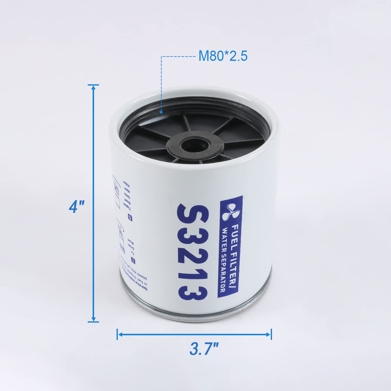 Fuel Water Separating Element Filter S3213 With O-Ring Replacement For Marine Outboard Motor Mercury S3214 35-60494-1,18-7932-1,