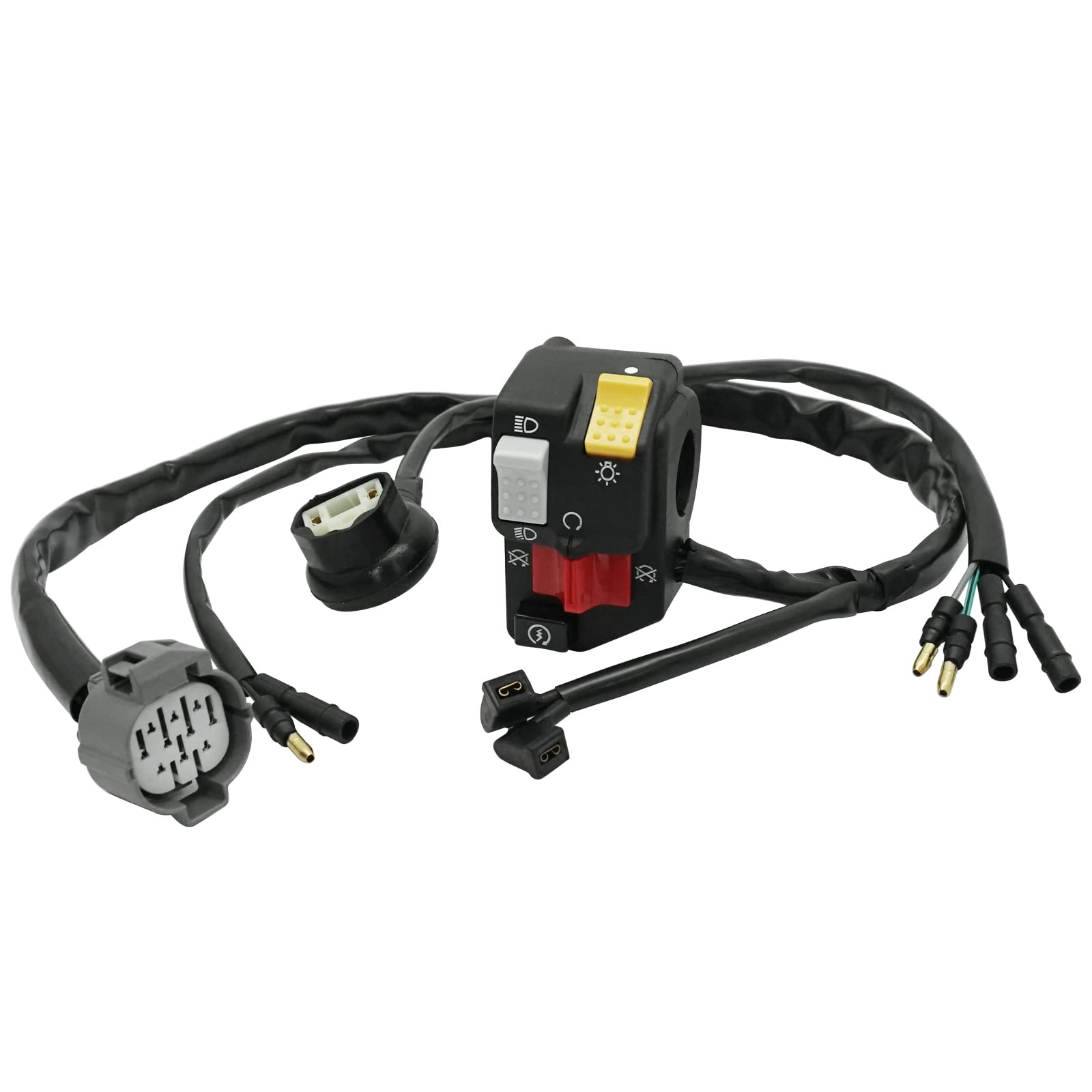 M Mati For Honda 300Ex Trx300Ex Handlebar Start Switch Button Control Kill Stop Headlight 1993-2006 35200-Hm3-000 35020-Hm3-A00 