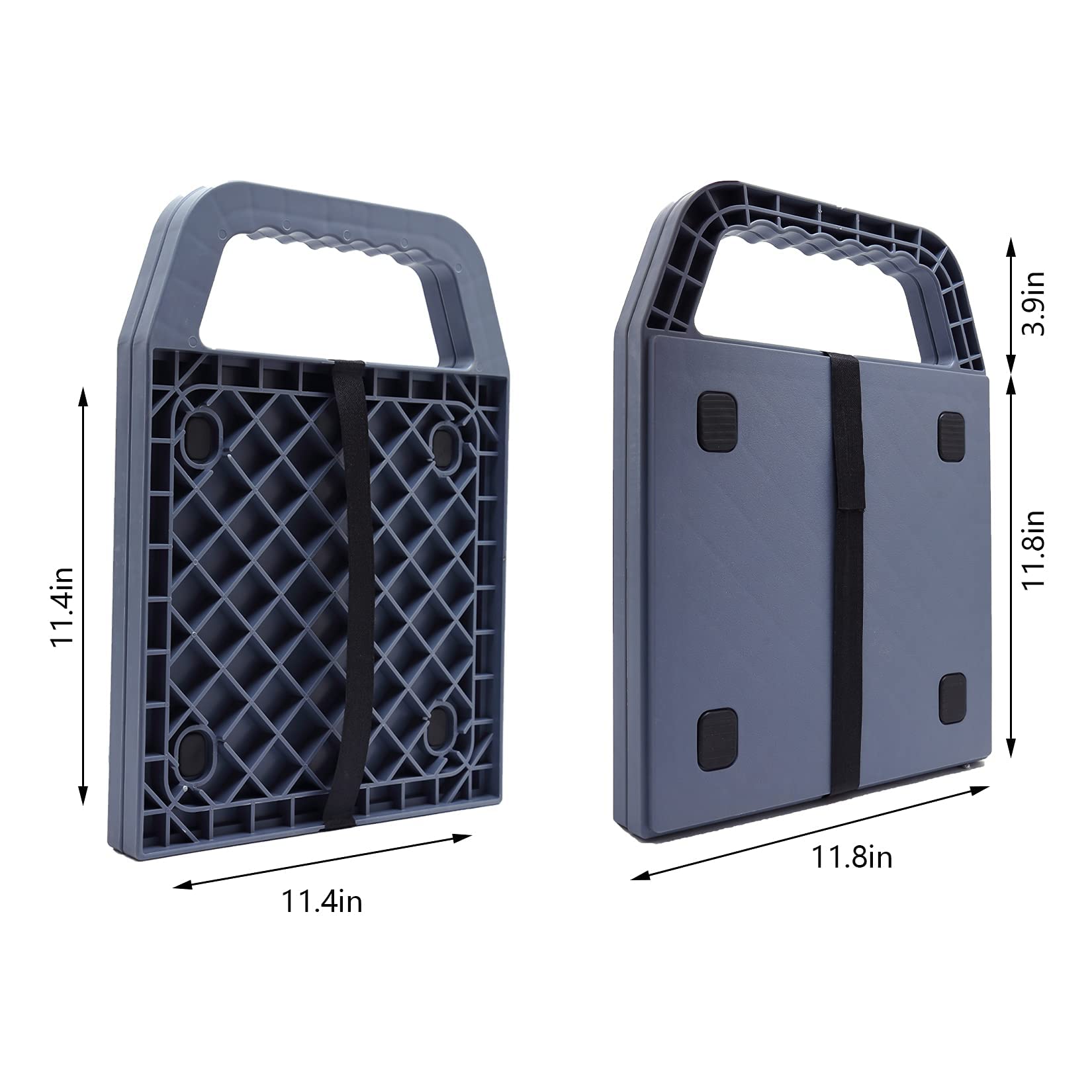 Large Rv Jack Pads With Built-In Handle Prevent Jacks From Sinking 11.8 Inch X 11.8 Inch Camper Jack Pads Grey (Pack Of Two)