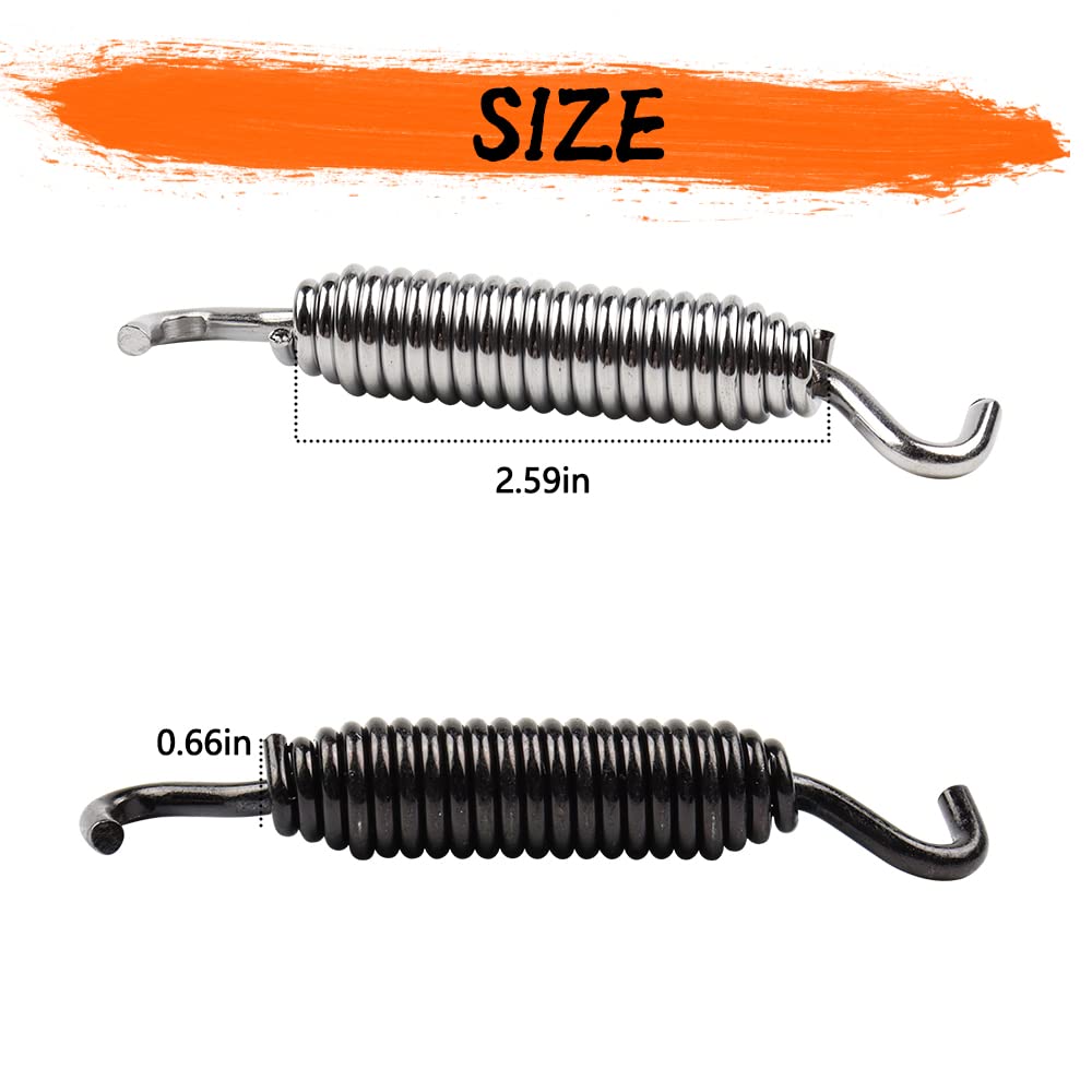 MotoParAcc Universal Motorcycle Kickstand Jiffy Stand Spring Compatible with Harley Dyna Sportster 883 Road Electra Glide Softai