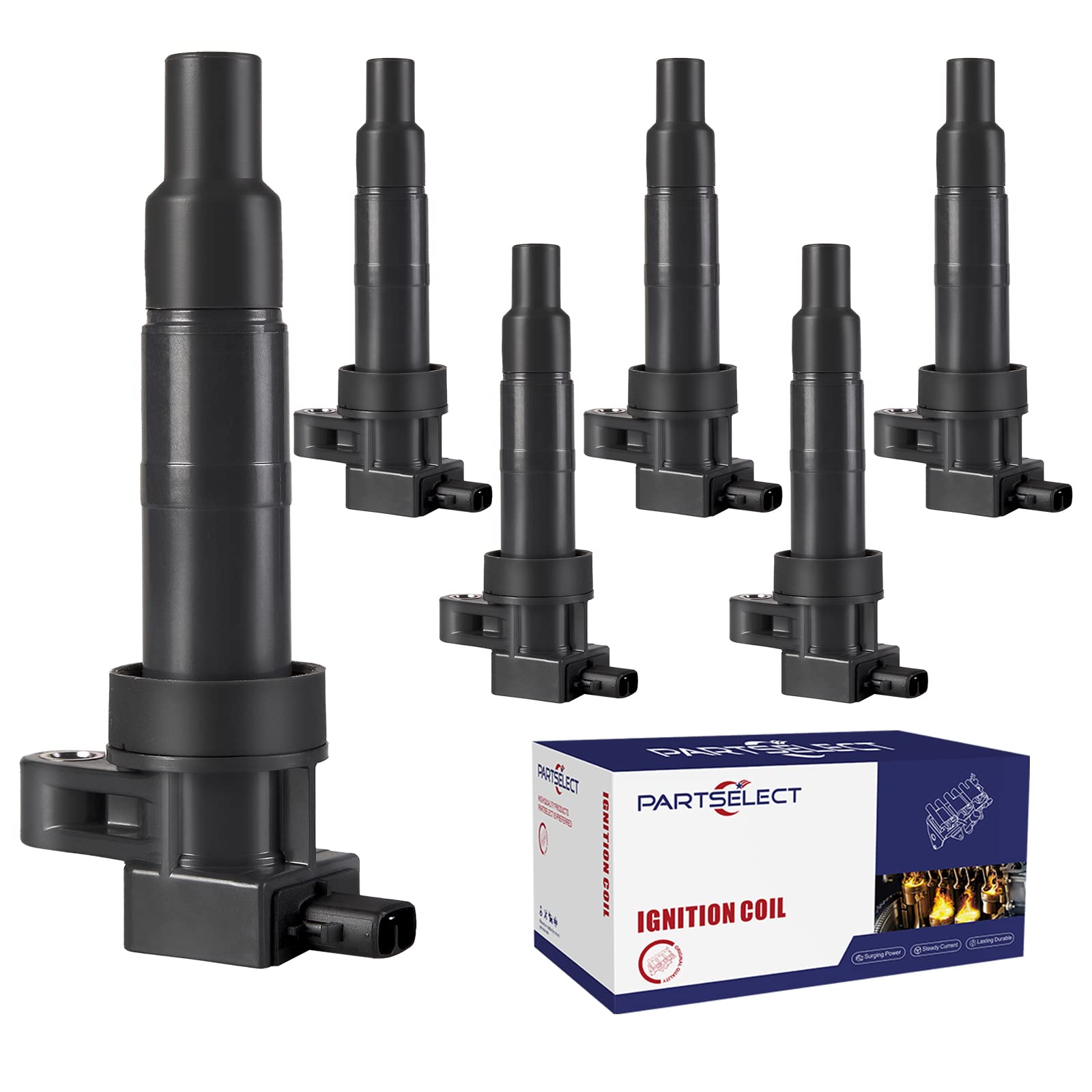 Partselect 6Pcs Ignition Coil Pack Uf-546 Replacement For Hyundai Sonata 2006-2010 Santa Fe 2007-2018 Kia Sedona 2006-2017 Soren