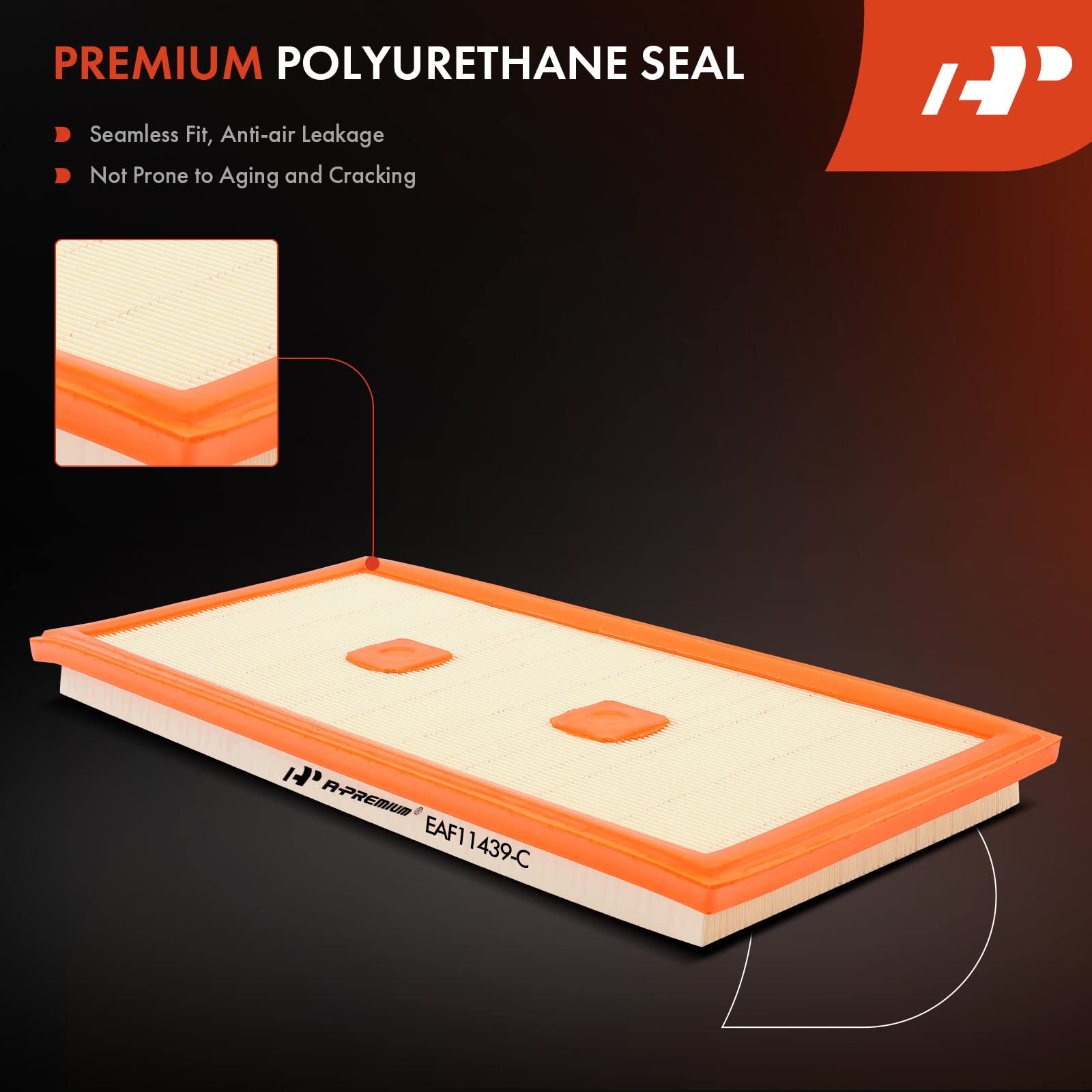 A-Premium Engine Air Filter Compatible with Mercedes-Benz W204 W212 C300, C350, E300, E350, E400, GLE350, GLK350, ML350, R350, 2012-2018, Flexible Panel, Replace# 2760940004