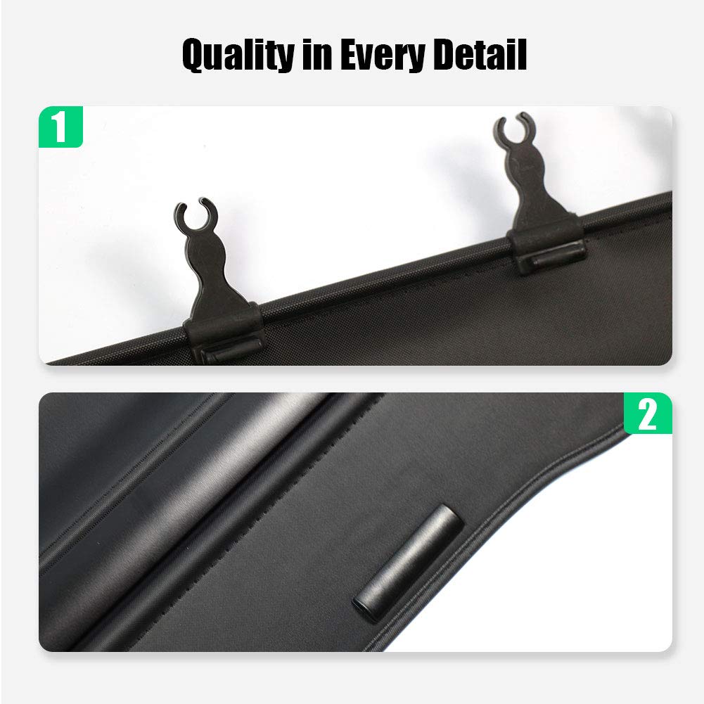 Marretoo For Subaru Forester (Manual Tailgate) Cargo Cover 2014-2018 Interior Trunk Security Accessories 2017 2018