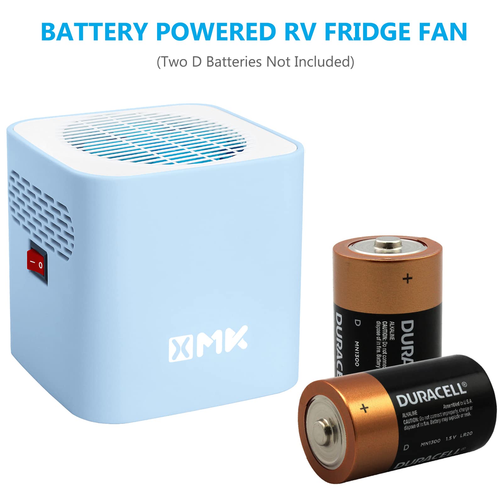 XMK RV Fridge Fan, 3,000 RPM Motor RV Refrigerator Fan with Easy On and Off Switch, Multiple Side Vents Circulate Air Inside Eff