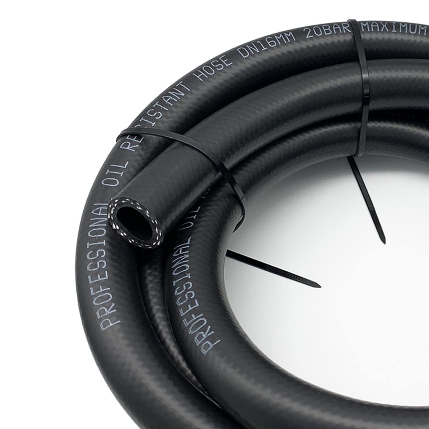 KRD PERFORMANCE Black -8 AN NBR Push on Hose Fuel Line Compatible with Fuel System, E85, E10, Oils, Ethanol, Lubricants and Cool