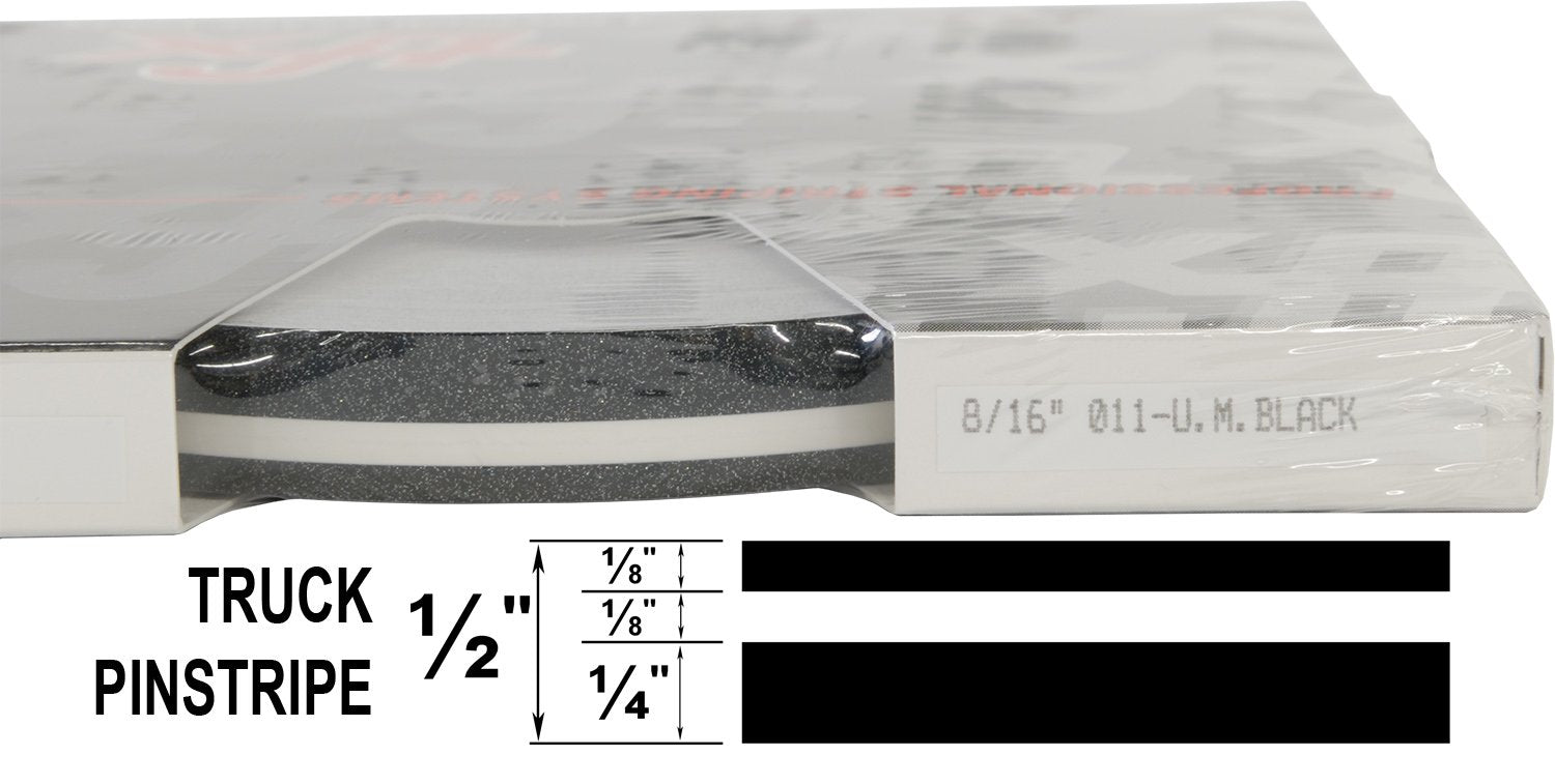 Universal TFX 0008011 - Auto Truck Customizing Dual Pinstripe - 8/16'' x 150' (1/4    Stripe, 1/8'' Gap, Then 1/8    Stripe) - 0