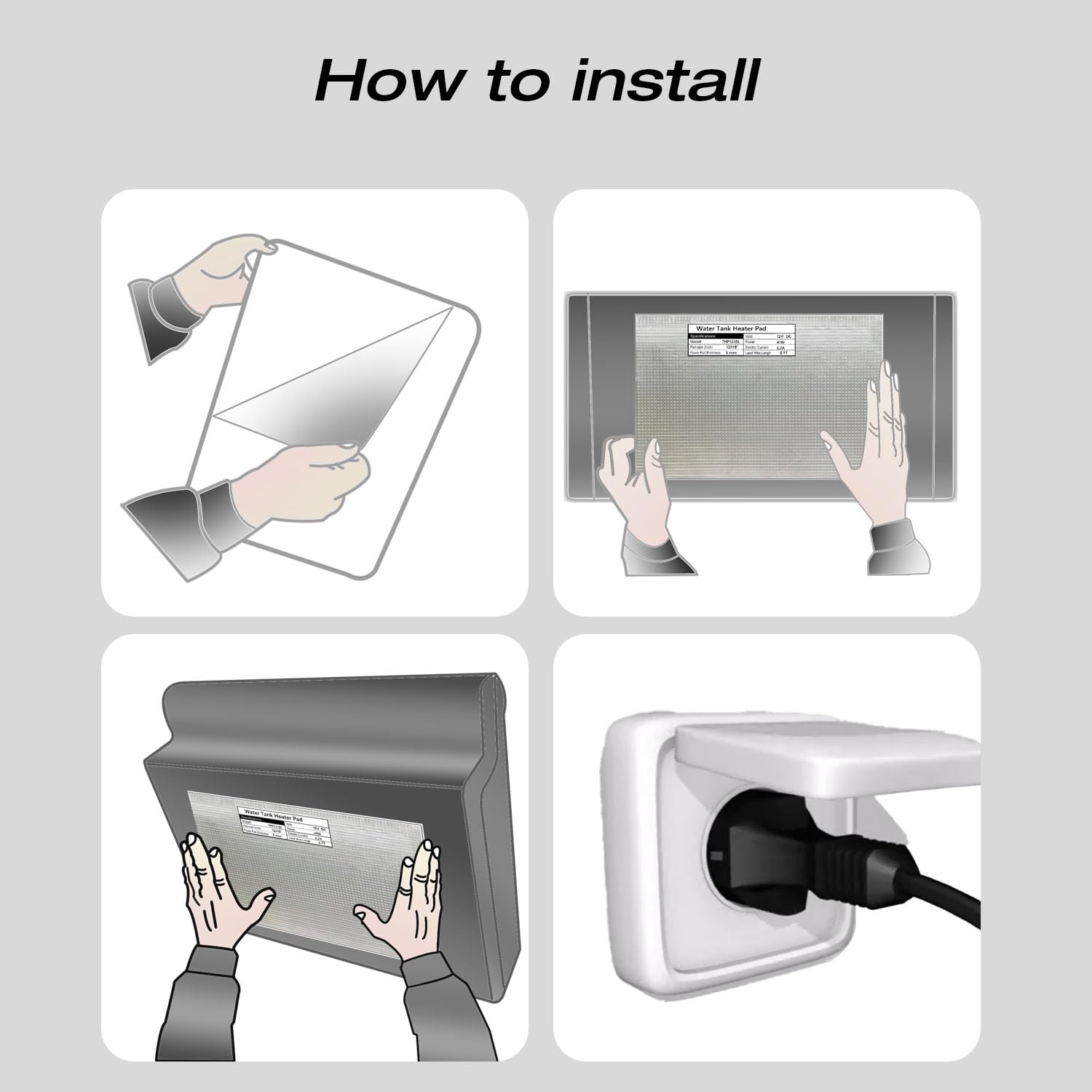 H&G Lifestyles Rv Holding Tank Heater Pad Use With Up To 50 Gallons Fresh Water 120V 12' X 18' Holding Tank Heating Pad With Constant Temperature Heating Plate (Pack Of 2)