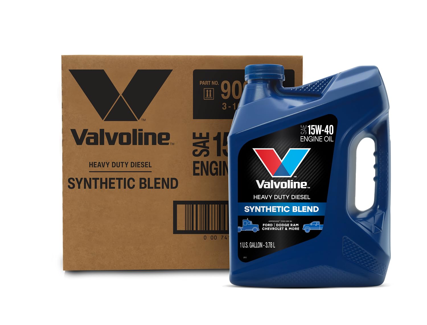 Valvoline Heavy Duty Synthetic Blend 15W-40 Diesel Engine Oil 1 GA, Case of 3