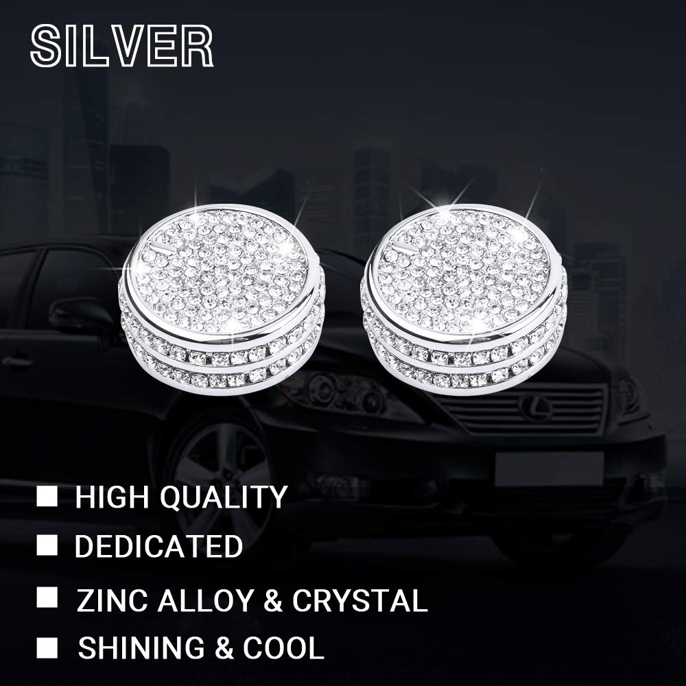 1797 Compatible Volume Knob Cap For Lexus Accessories Bling Parts Es Nx 300 350 2018 2019 Covers Decals Stickers Pwr Vol Tune Scroll Knob Interior Inside Decoration Women Men Crystal Cute Silver