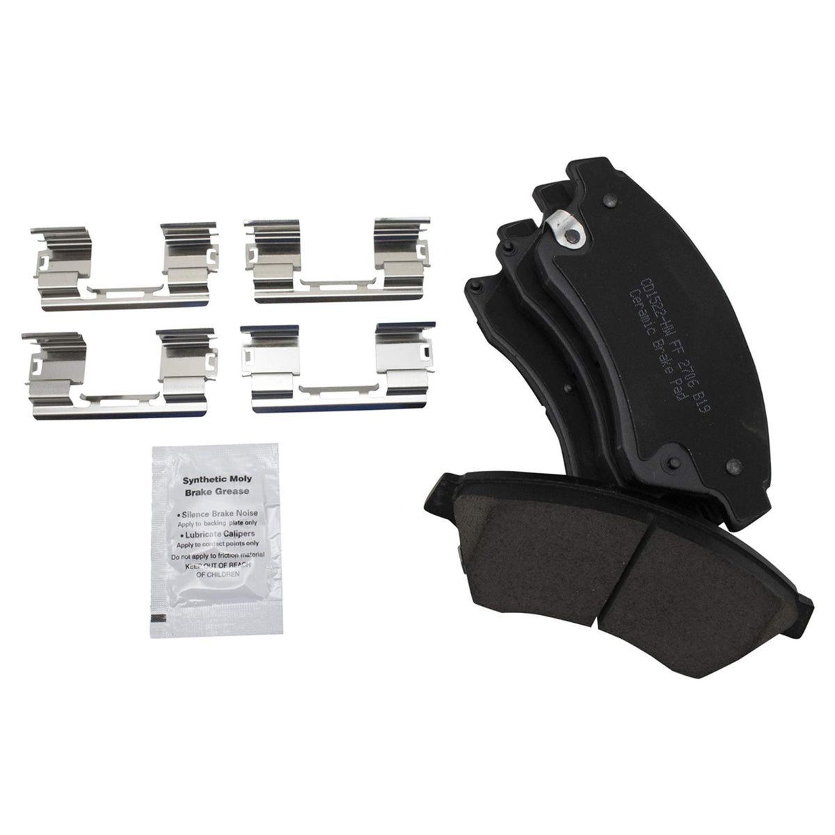 TRQ Front Brake Pads Ceramic Compatible with 2011-2015 Chevrolet Cruze 2016 Cruze Limited 2012-2017 Sonic