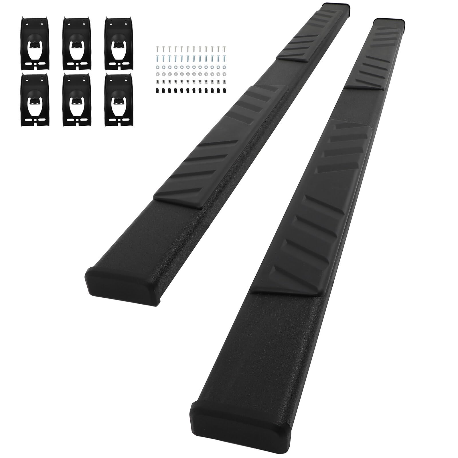 Scitoo Nerf Bar Running Board Side Step Fit For 2009-2022 For Dodge Ram 1500 2500 3500 Quad Cab Stainless Steel,Abs Plastic 4.72In Rock Sliders