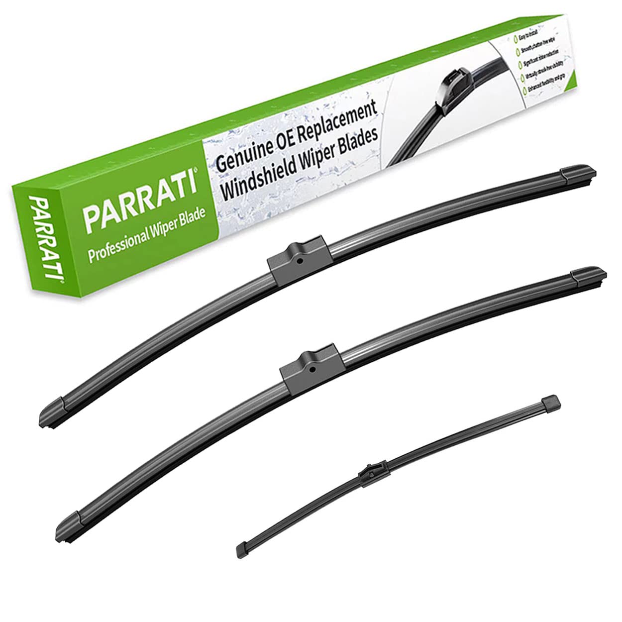Parrati High Performance Premium All-Season Automotive Windshield Wipers With Rear Wiper Blades Replacement For Volkswagen Touar