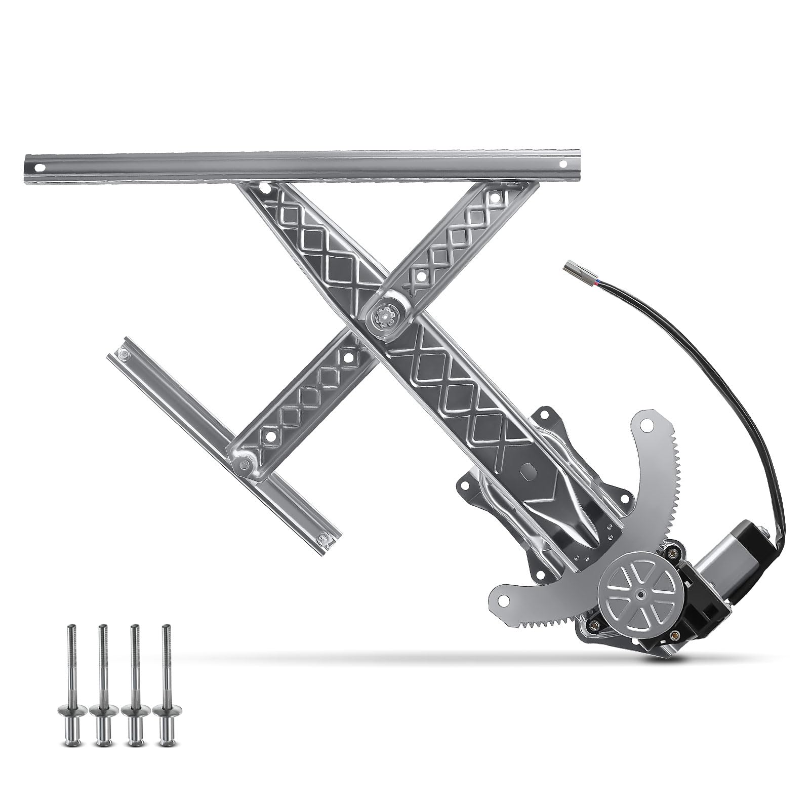 YHTAUTO Front Driver Side Power Window Regulator with 2-Pin Motor Assembly for Ford F-150 1999-2003, F-150 Heritage 2004, F-250 