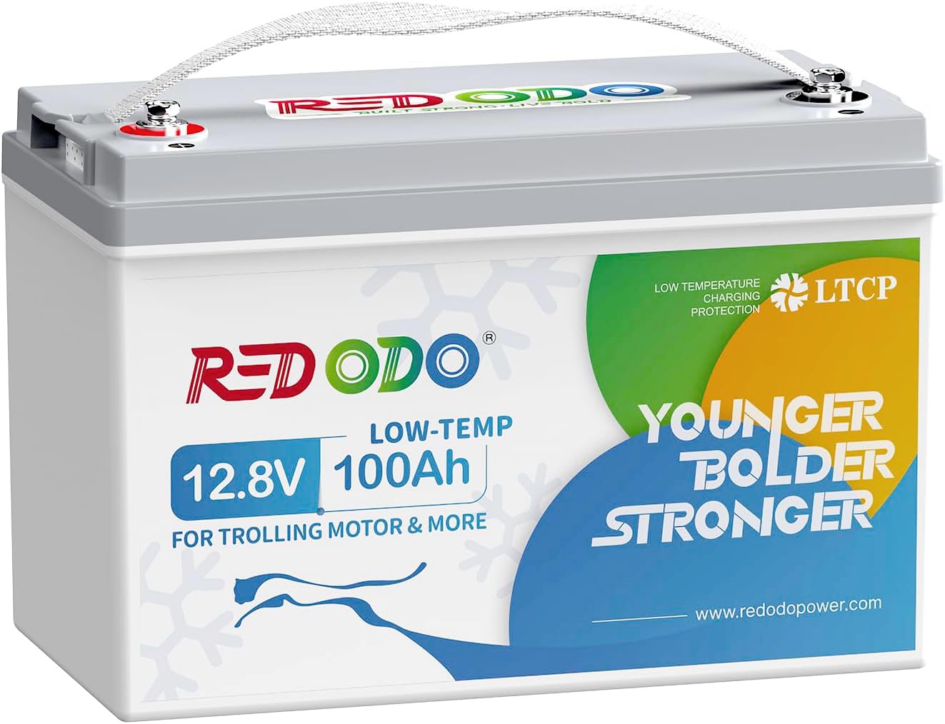 Redodo 12.8V 100AH LiFePO4 Battery with Low Temperature Cutoff Protection, Deep Cycle Group 31 Lithium Battery Built in Upgraded