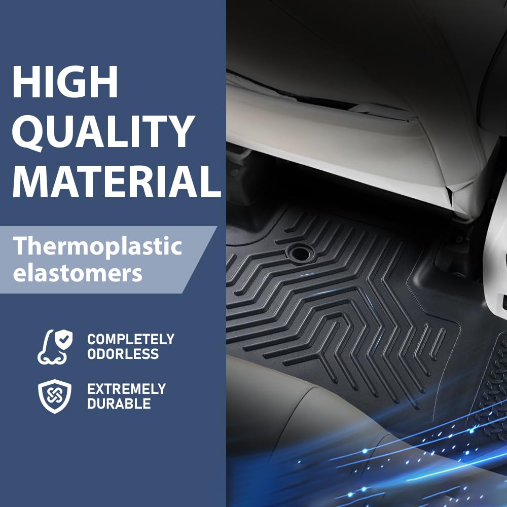 Pit66 Floor Mats Compatible With 2016-2022 Honda Pilot Sedan & Hatchback Coupe 8 2017-2021, Not Elite Models (Heavy Duty) Tpe 4-