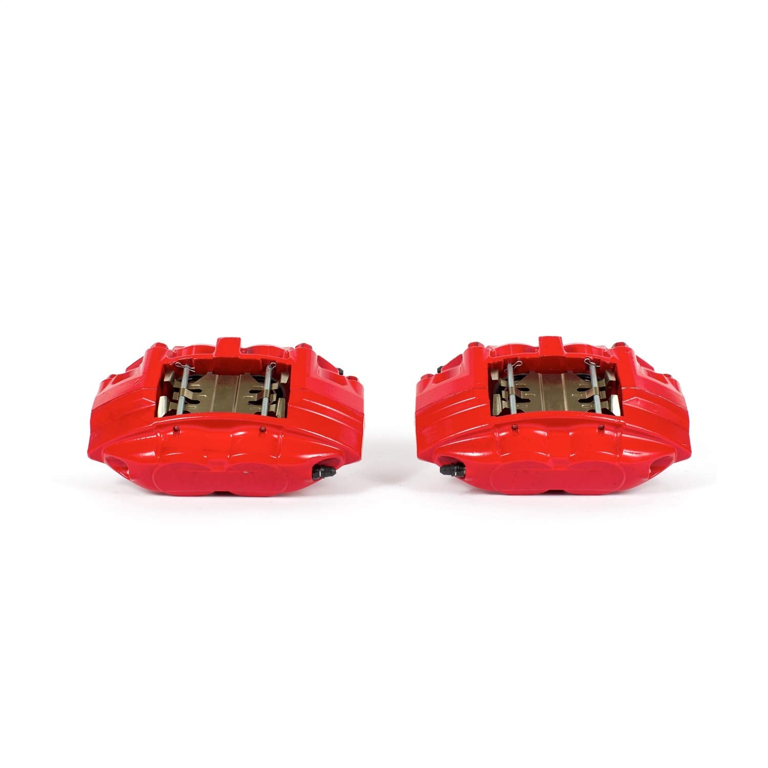 Power Stop Front S6232 Pair of HighTemp Red Powder Coated Calipers For FX50, G37, M35h, M37, M56, Q50, Q60, Q70, Q70L, Q, 370Z
