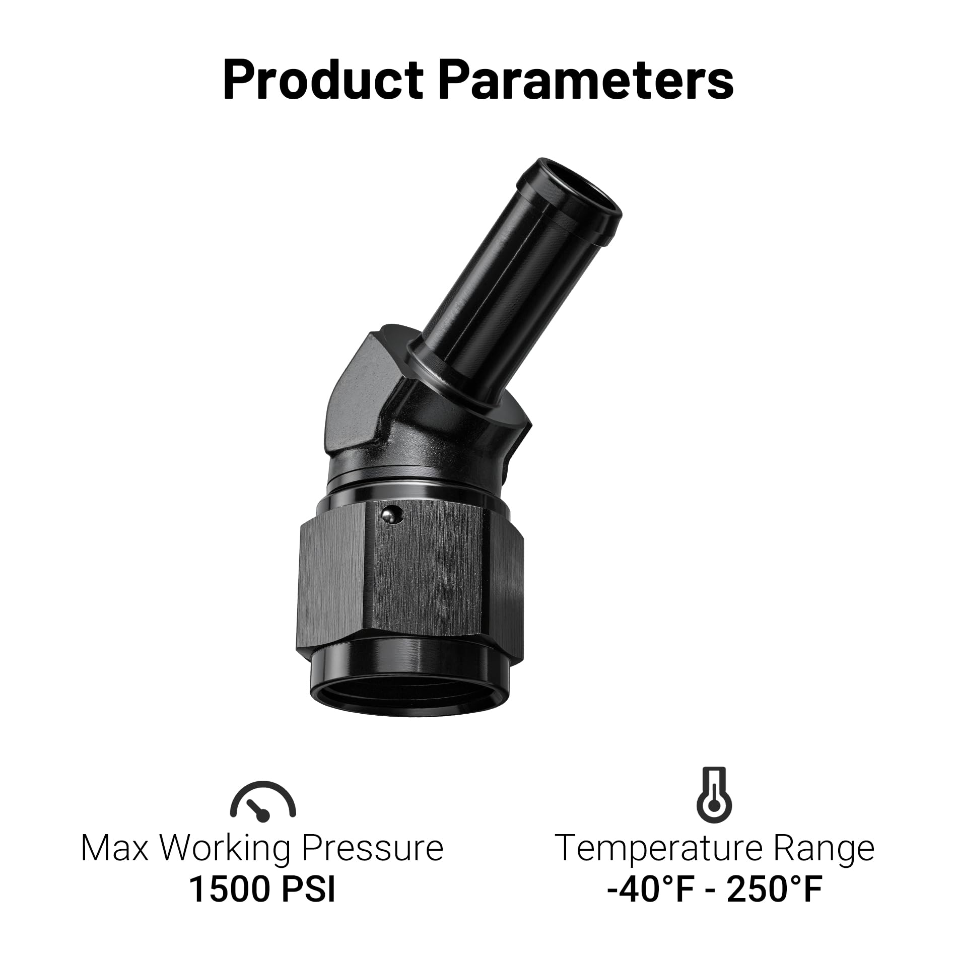 Evil Energy 10An Female To 1/2'' Barb Hose Fitting 45 Degree Swivel