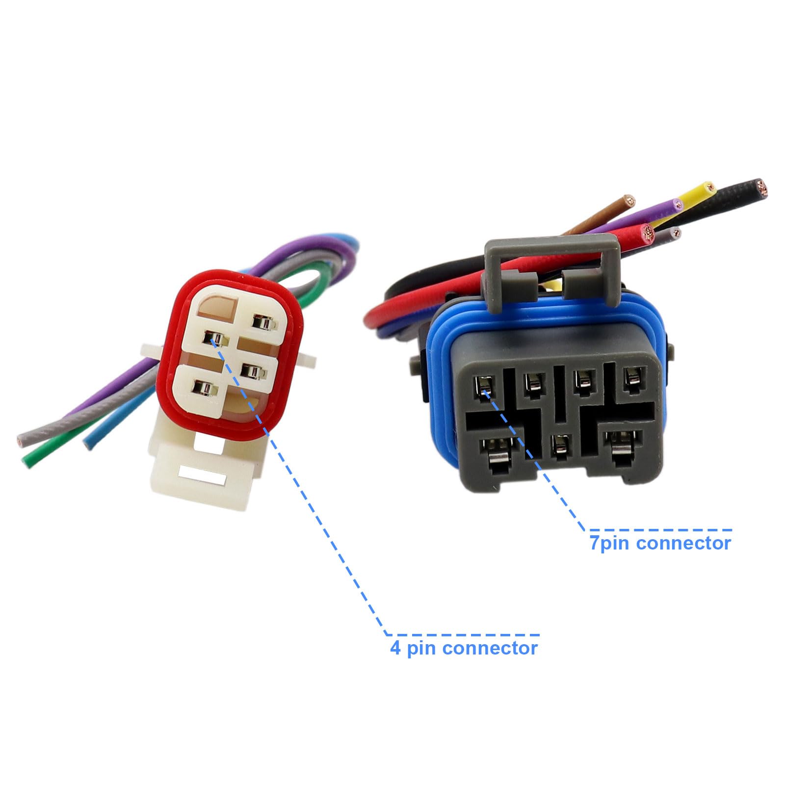 ?Secosautoparts 4L60E 4L80E 65E Neutral Safety Switch Pigtails Switch Connectors 7 & 4 Wire Fit For Gm 1995 To 2004 4-Speed Automatic Transmission 88862288 15305920 15305887 350-0077-1P 186-24229422