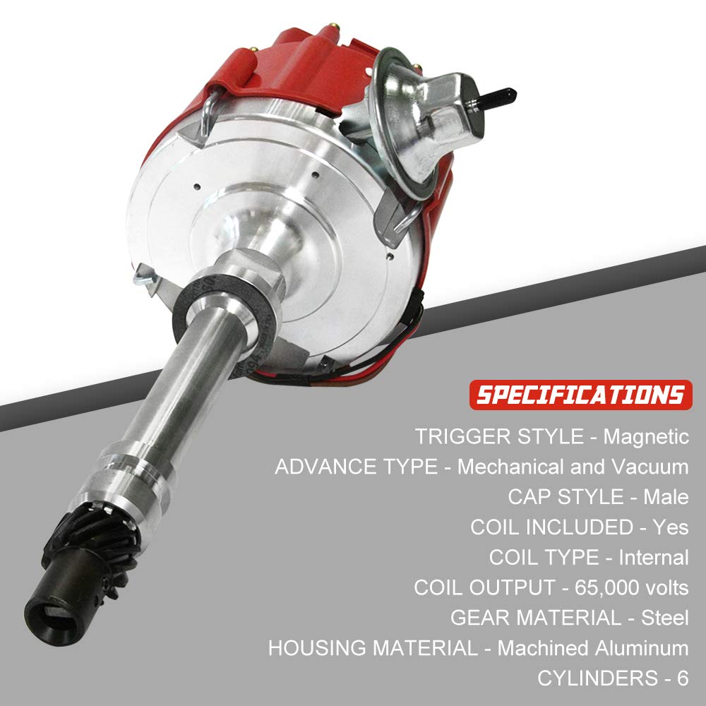 Red Male Hei Distributor Cap And Rotor For K549 Sbc 283 305 307 327 350 400 Bbc 454 396 427 Distributor Cap Assembly