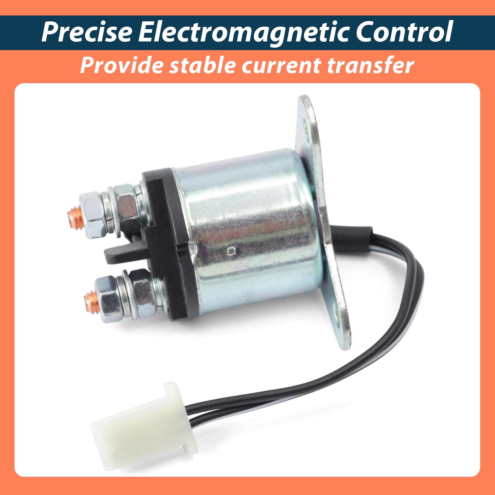 Lisnhlin Starter Motor Solenoid W/2-Wire Plug Pigtail Replacement for Generac GP6500E GP7500E GP8000E for A-ipower SUA9000E SUA1