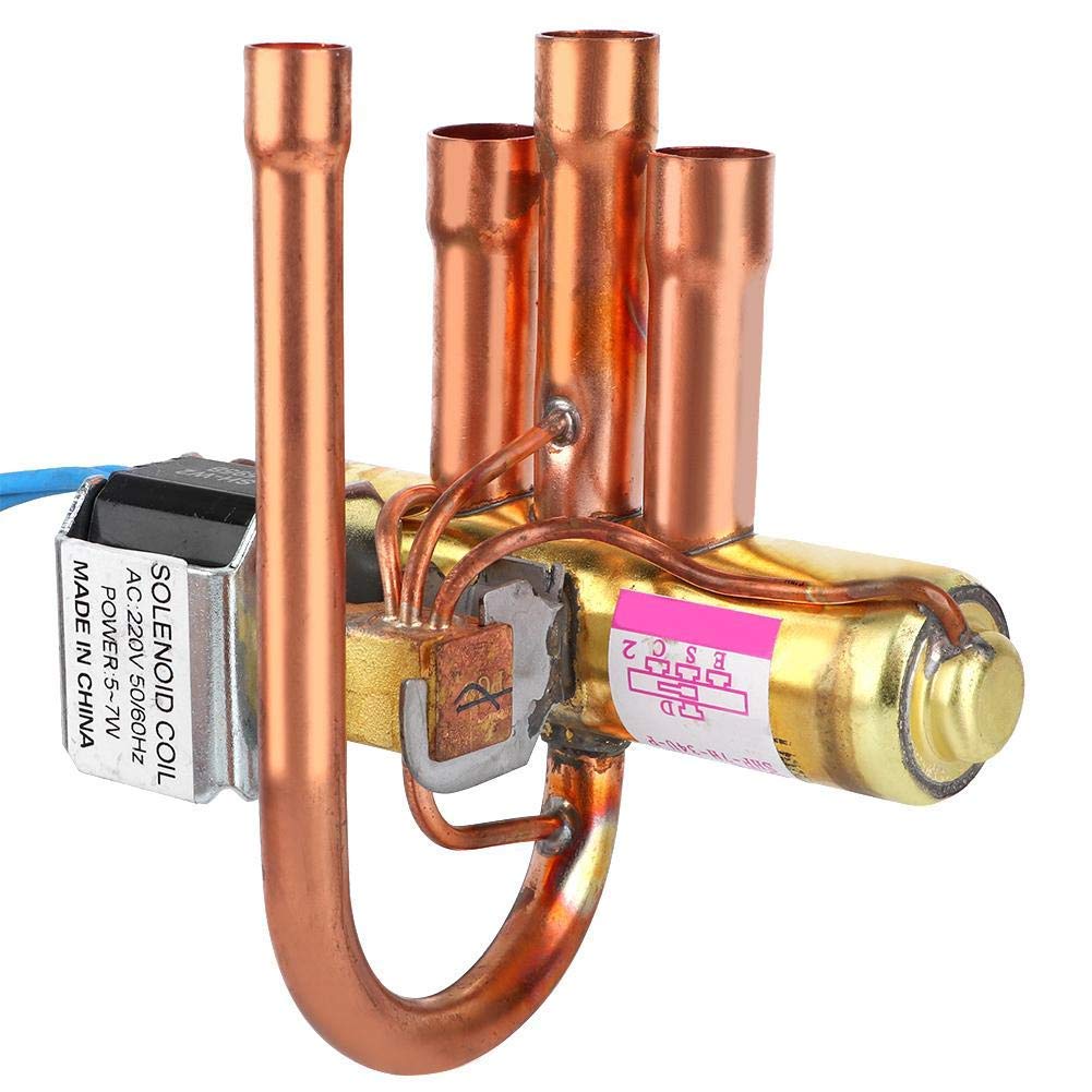 Fdit Air Conditioning Four-Way Reversing Valve Copper Refrigeration Service Maintenance Accessory (1.5P-2P)