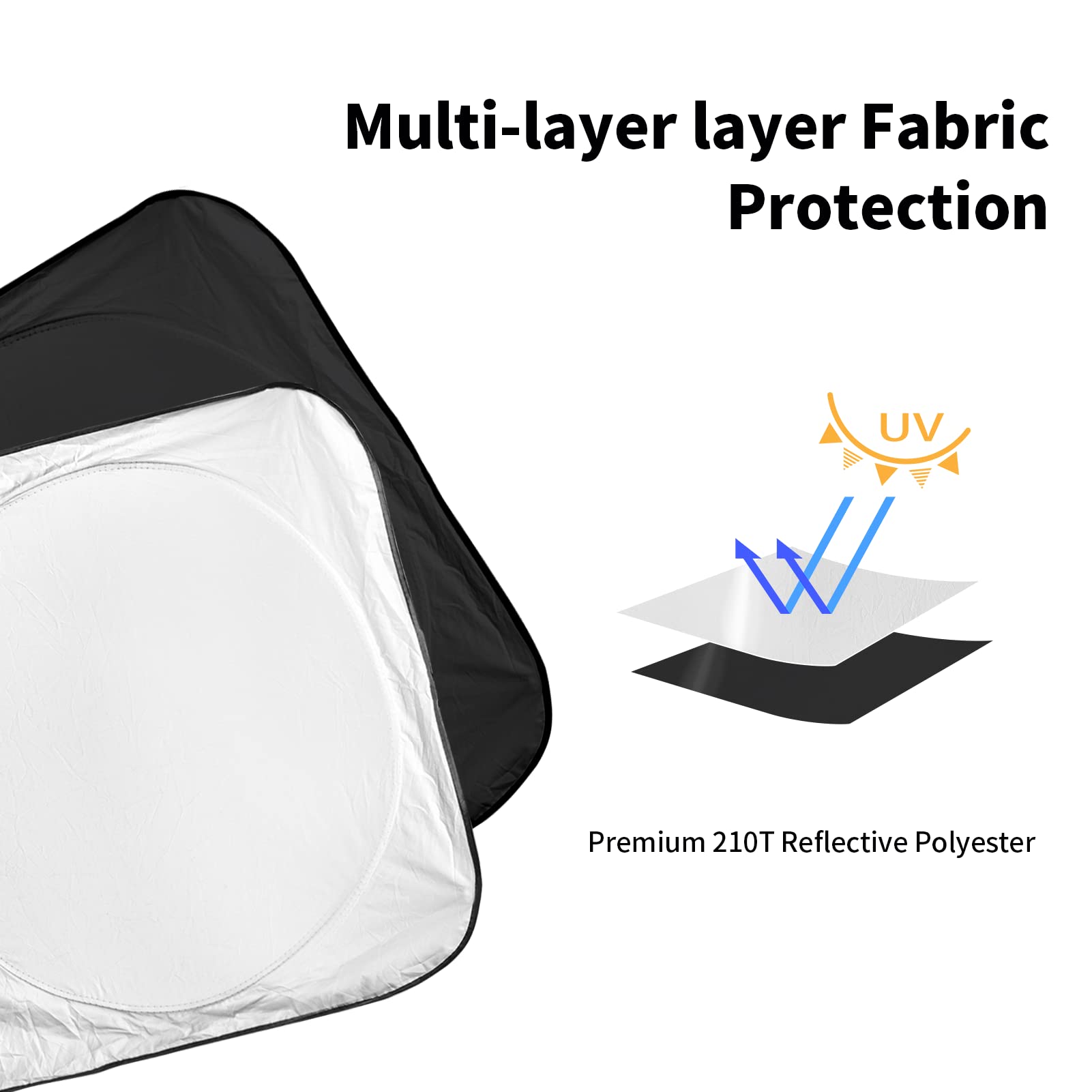 Insauto For Rogue Windshield Sun Shade Sunshade Foldable For Nissan Rogue 2014-2020 Windshield Cover Sun Visor Custom Fit For 20