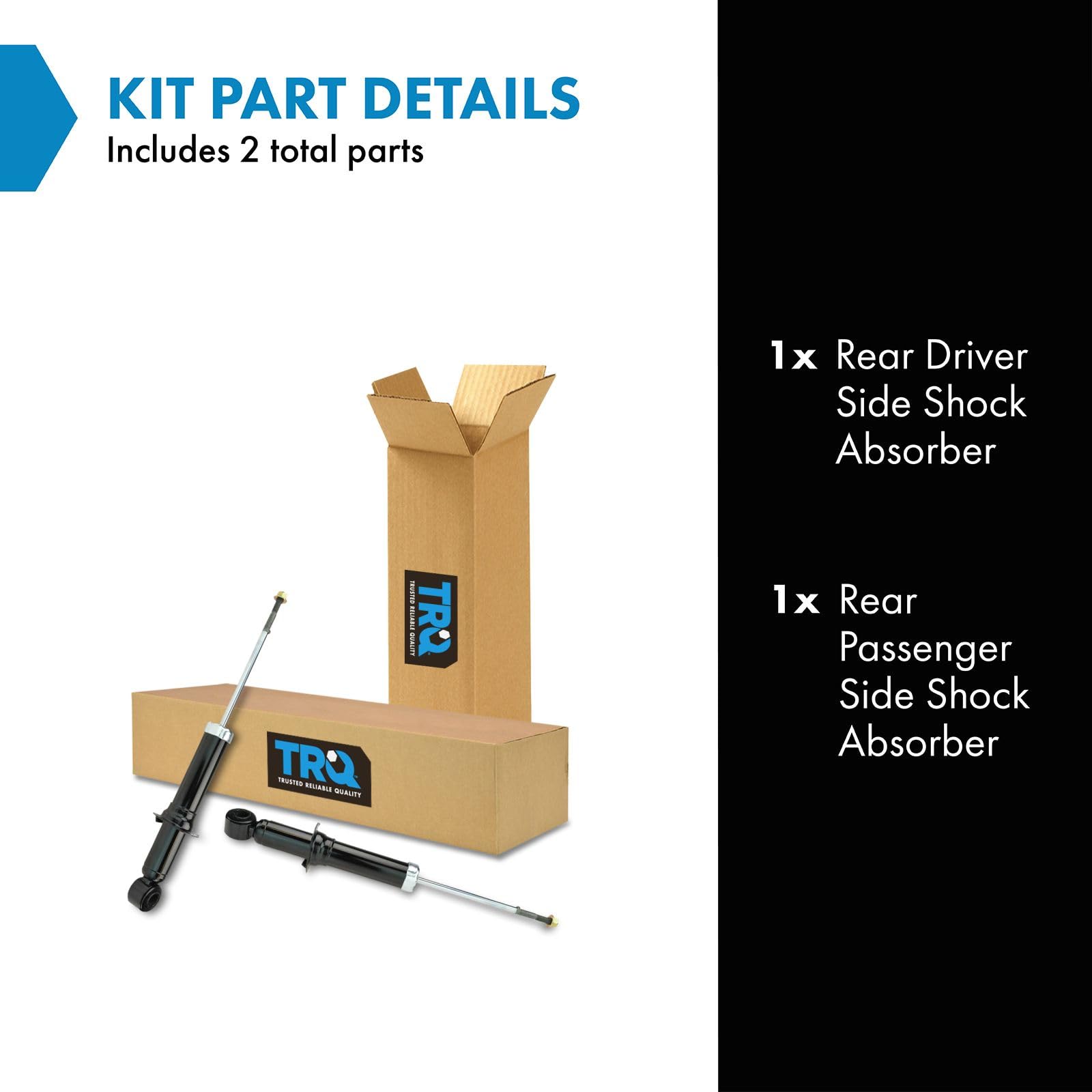 Trq Rear Shock Absorber Set Compatible With 2003-2008 Pontiac Vibe Toyota Corolla Matrix