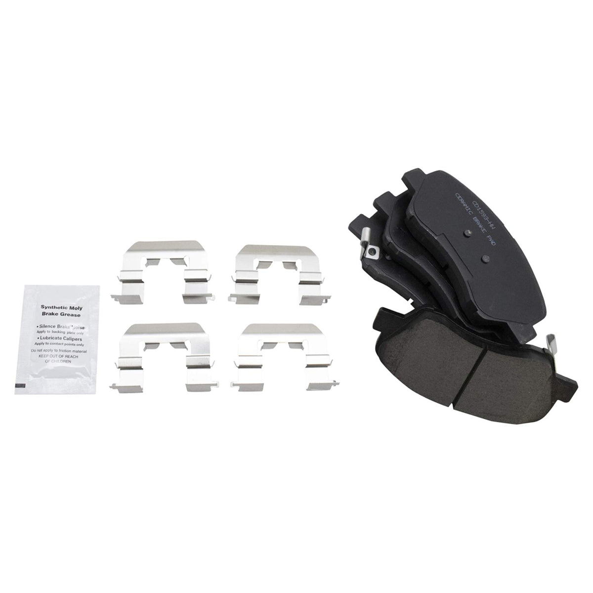 TRQ Front Brake Pads Ceramic Compatible with 2012-2017 Hyundai Accent Kia Rio