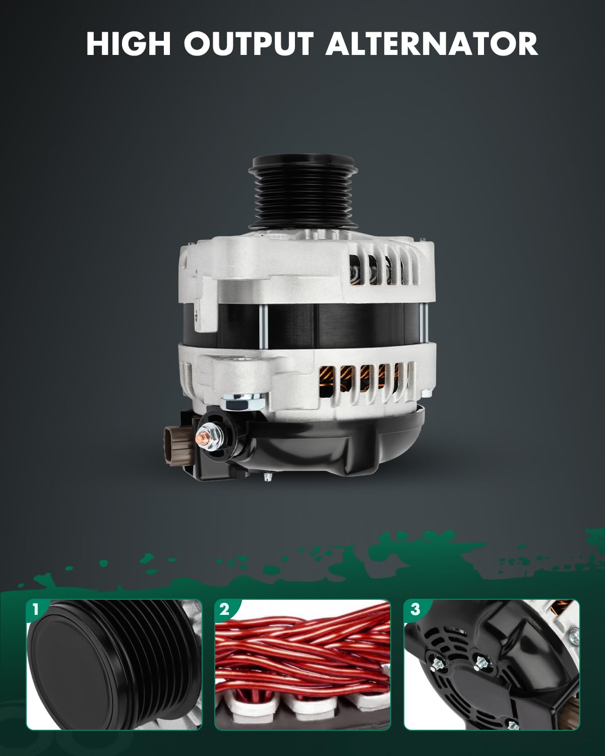 SCITOO Alternator Fits for Venza V6 3.5L 09-15, for Lexus ES350 3.5L 07-18 RX350 3.5L 07-09, for Highlander 3.5L 08-13 for Avalo