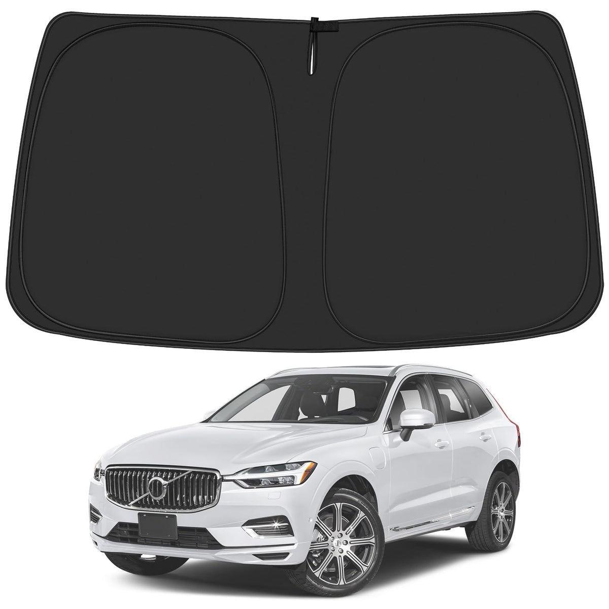 ULROLIT Windshield Sun Shade for 2018-2025 Volvo XC60 Accessories, Foldable Window Sunshade Sun Visor Protector, Front Windshiel