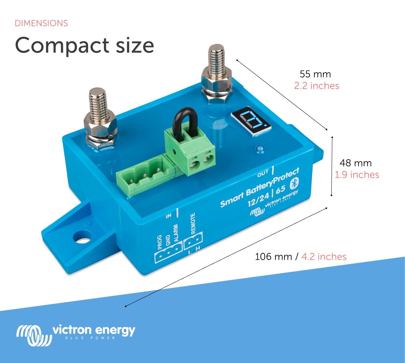 Victron Energy Smart Batteryprotect 12/24-Volt 65 Amp (Bluetooth)