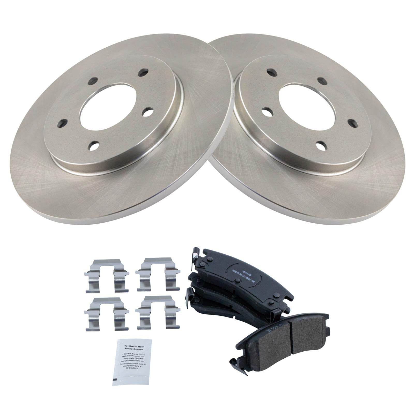 Trq Rear Brake Pad & Rotor Kit Semi-Metallic Compatible With 1994-1996 Buick Regal 1995-1999 Chevrolet Lumina Monte Carlo 1994-1