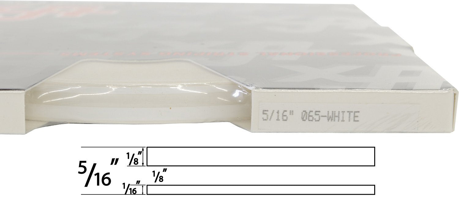 Universal TFX 0005065 - Auto Customizing Dual Pinstripe - 5/16&quot; x 150' (1/8” Stripe, 1/8&quot; Gap, Then 1/16” Stripe) - 065-White