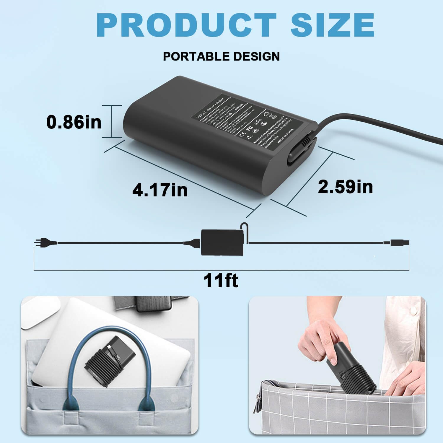 65W 45W Usb C Laptop Charger For Dell Latitude 5420 7420 5520 5440 5540 7440 5430 E5430 5530 7430 7330 7400 7410 7320 5320 2In1