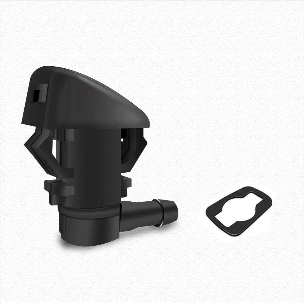 2 Pcs Front Windshield Washer Nozzles, Front Windshield Washer Nozzle Wiper Spray Kit Suitable For Jeep, Chevy, Replaces: #55157323Aa, 55157352Aa, 55372143Ab, 68260443Aa, 55079049Aa, 15247800