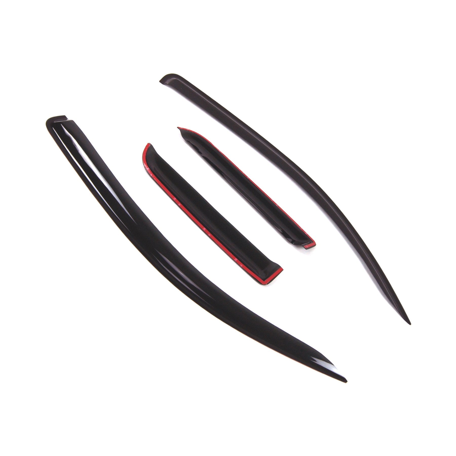 Tuningpros Wd2-462B Dark Smoke 4 Pcs Set Window Visor (Outside Mount) Deflector Rain Guard Compatible With 2017-2018 Toyota Tund