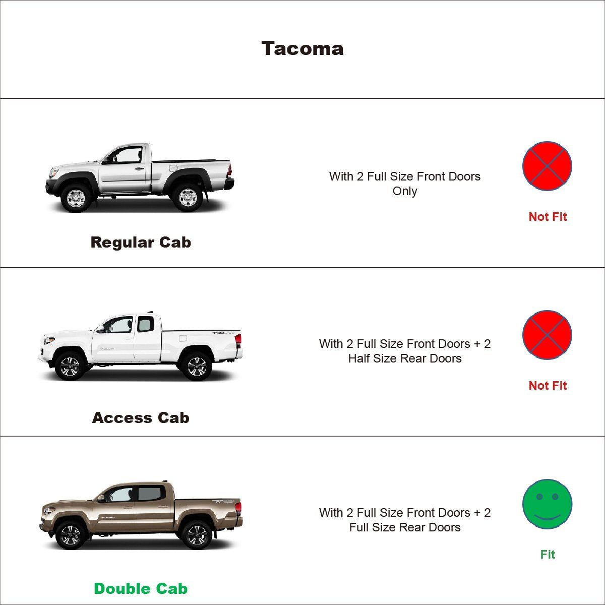Side Car Window Deflectors For 2016-2023 Toyota Tacoma Rain Guards Window Visor Shades, With Crew/Double Cab, Truck Accessories