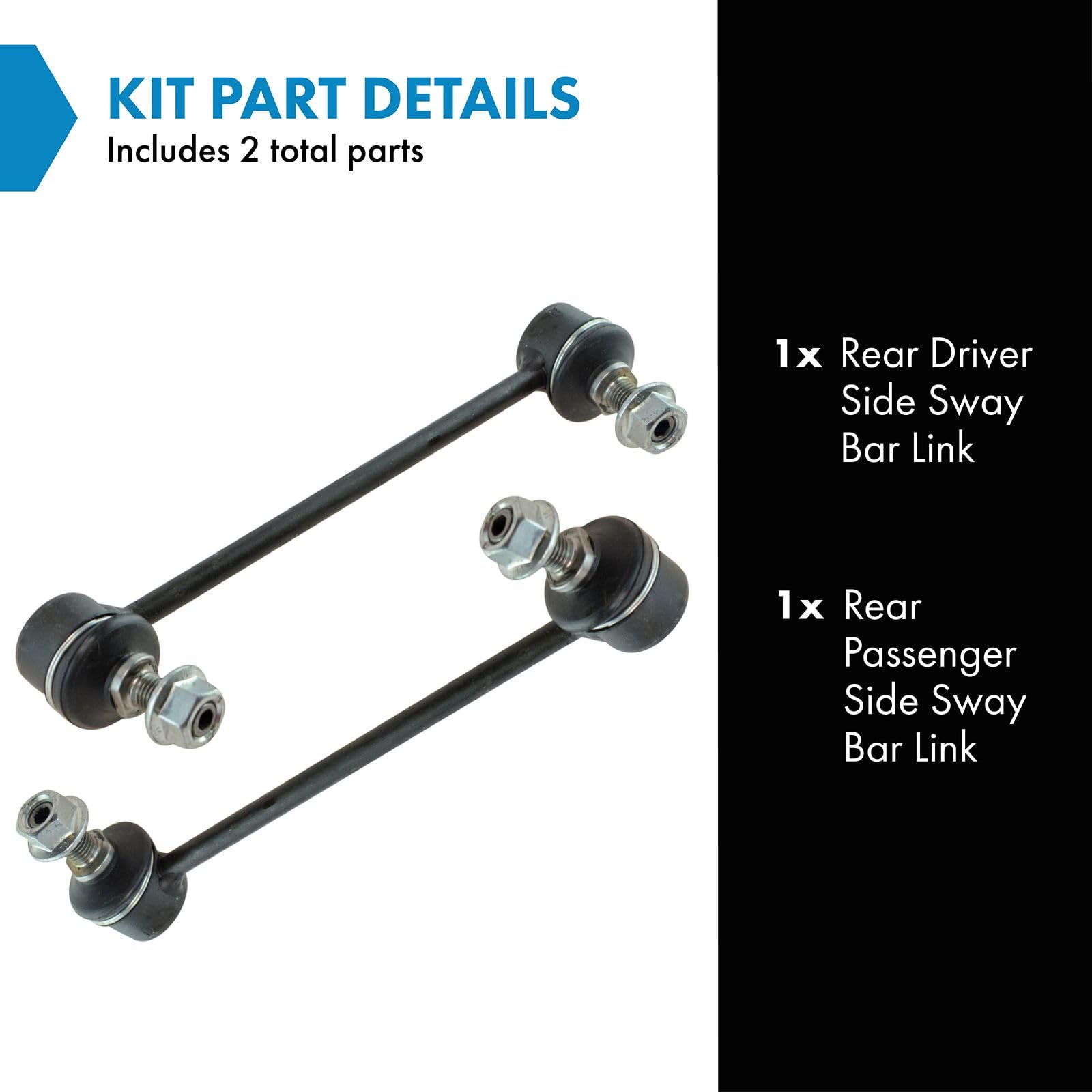 Trq Rear Sway Bar Stabilizer Link Set Compatible With 2006-2010 Kia Optima 2007-2010 Rondo