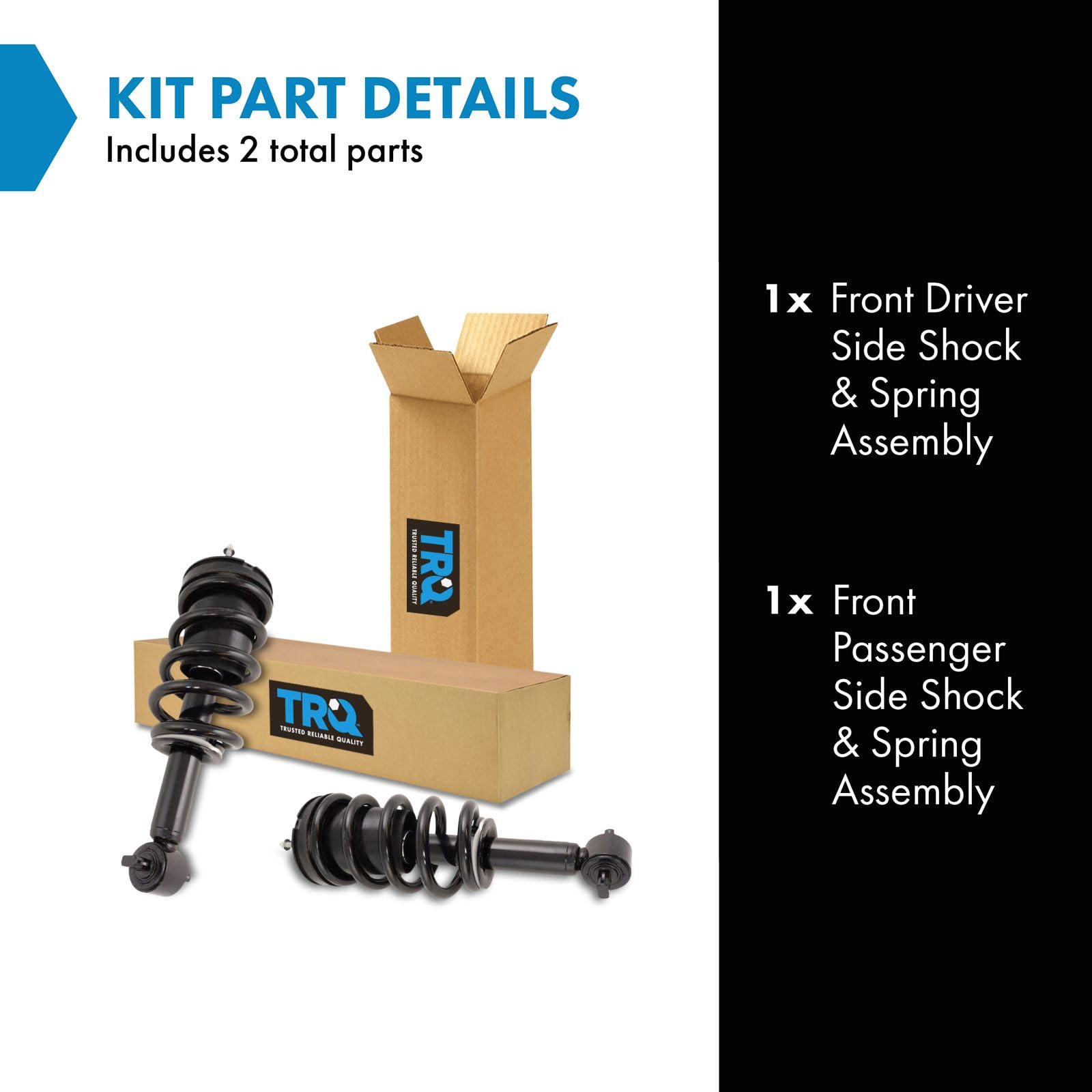 Trq Front Complete Loaded Shock Strut Spring Assembly Pair For Suburban Tahoe