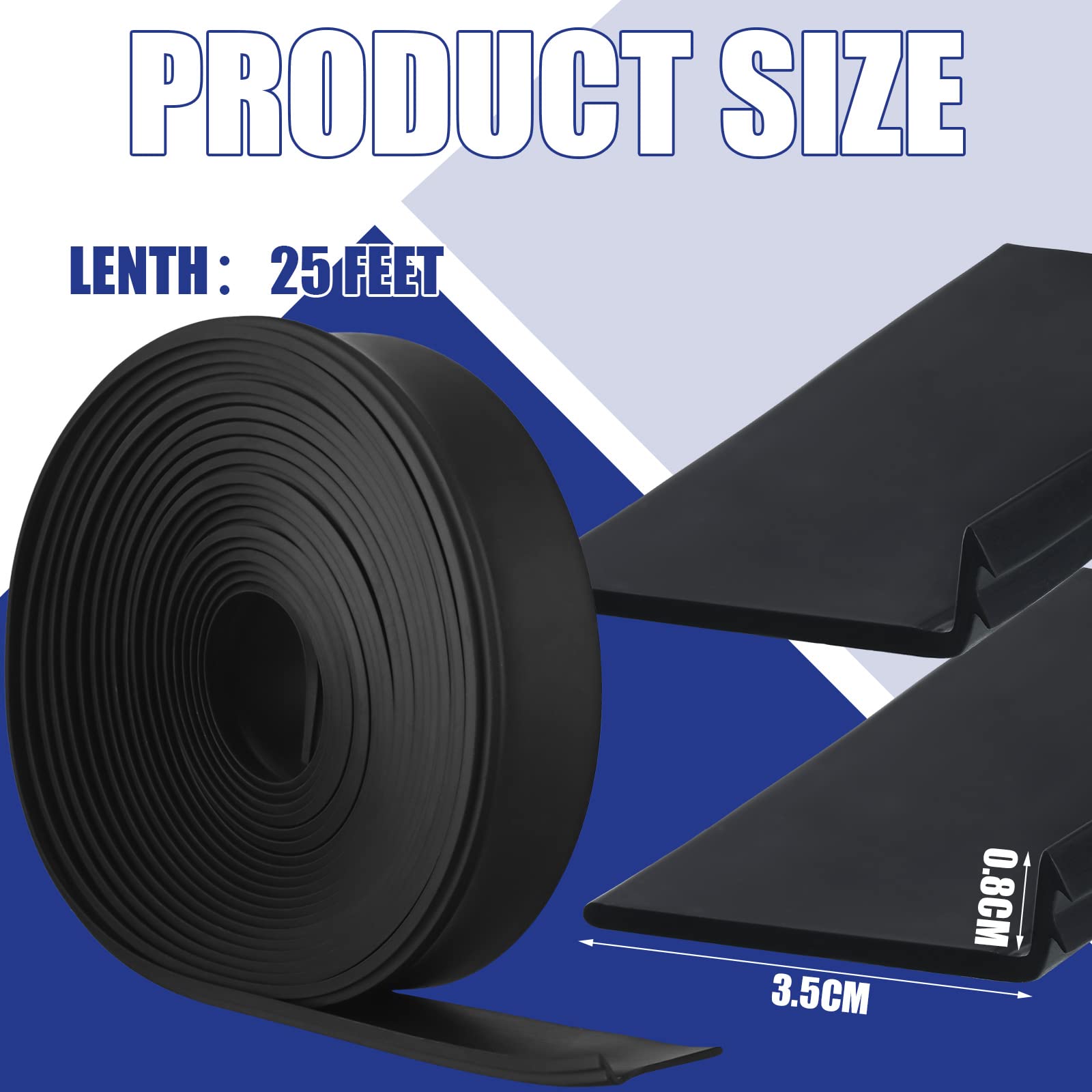 Tallew Rv Slide Out Seal Rv R854056 Slide Out Seal Clip Rubber Wiper Seal, 1-1/2 Inch Wide, 25 Foot Roll, Black Rv Slide Out Wea