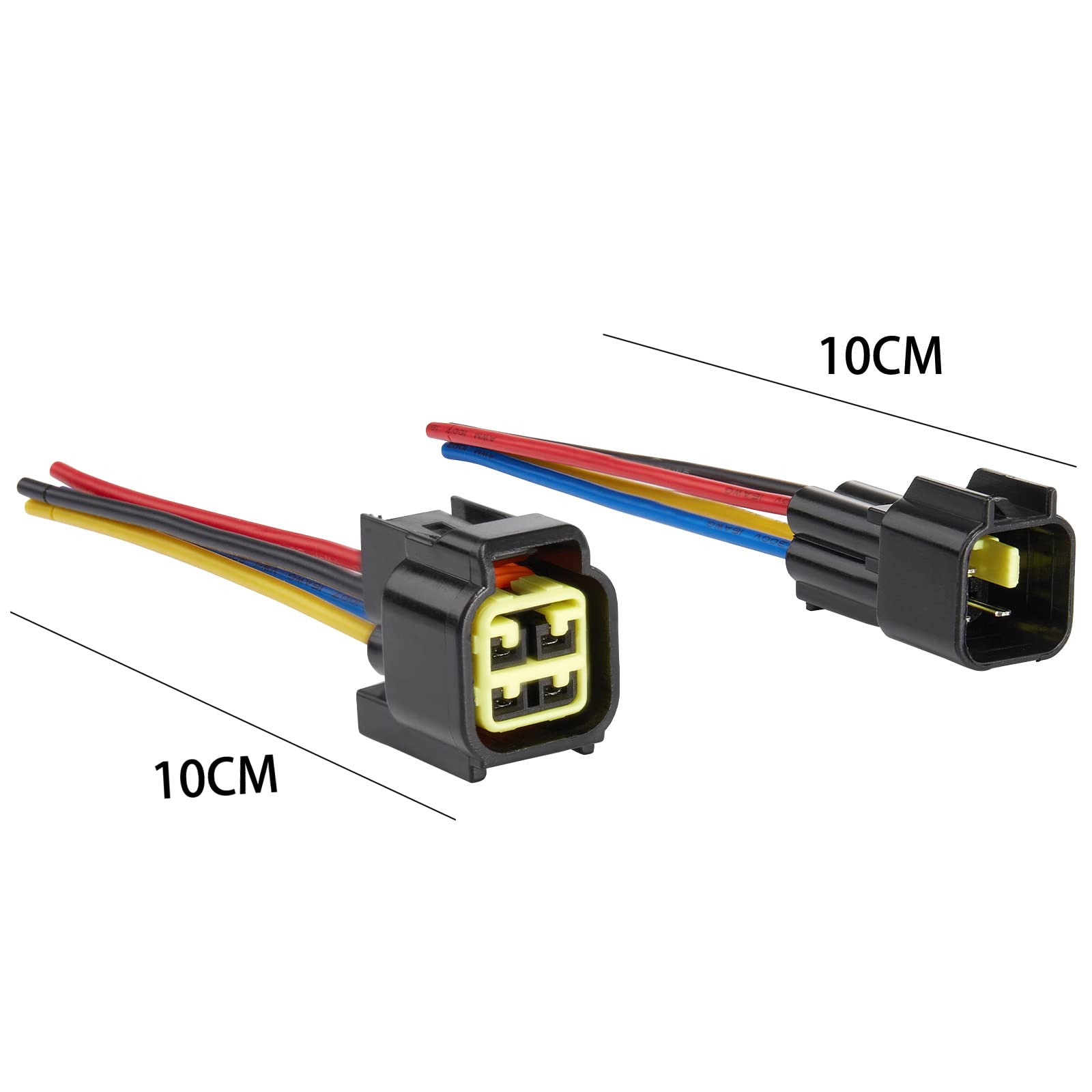 Laisomeke 4 Pin electrical Connector Waterproof Connector,Male and Female Way 16 AWG Wire Suitable for car Truck, Boat and Other