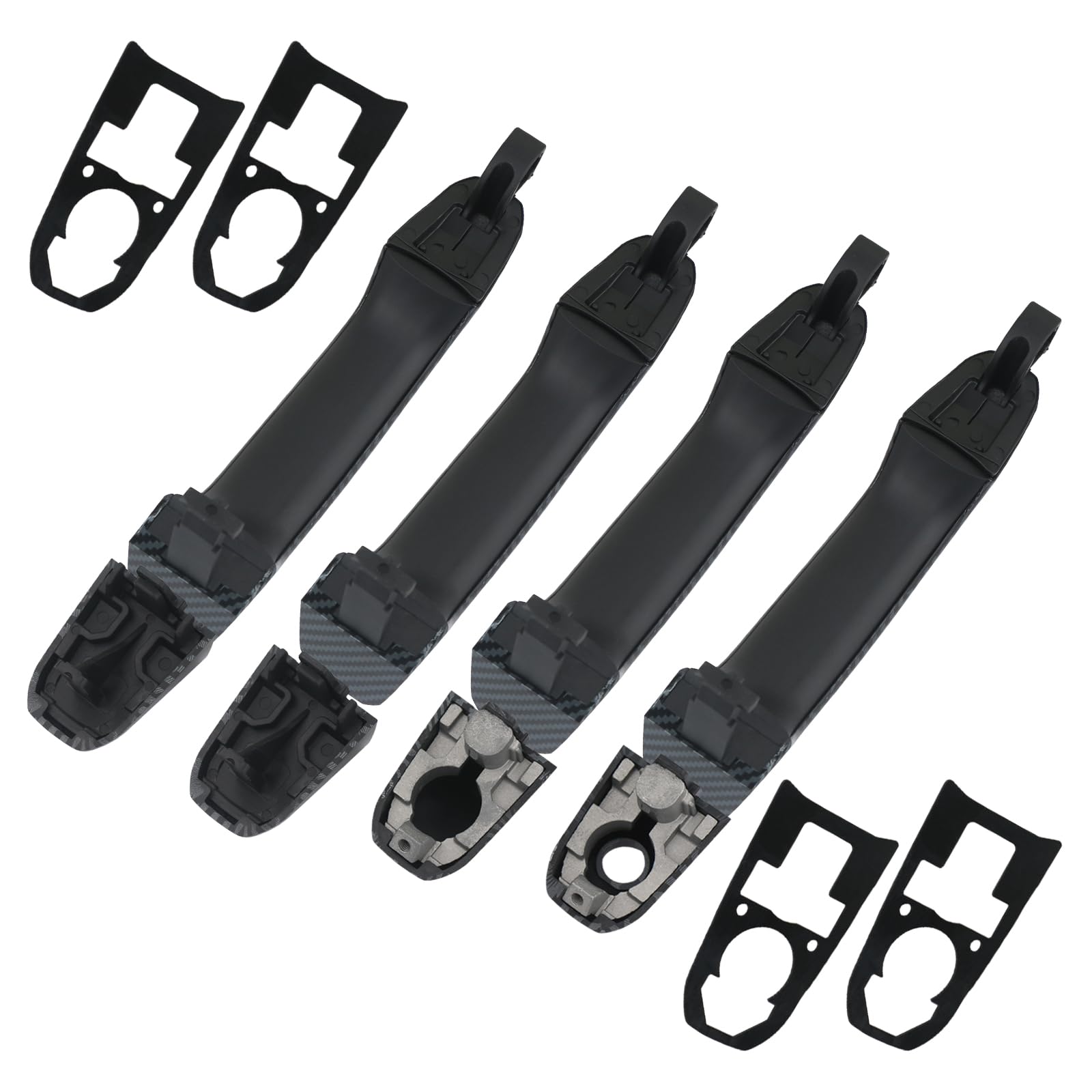 APPERFiT Exterior Door Handle (Carbon Fiber) Compatible with 2014-2020 Chevy Chevrolet Silverado Suburban Tahoe, GMC Sierra Yuko