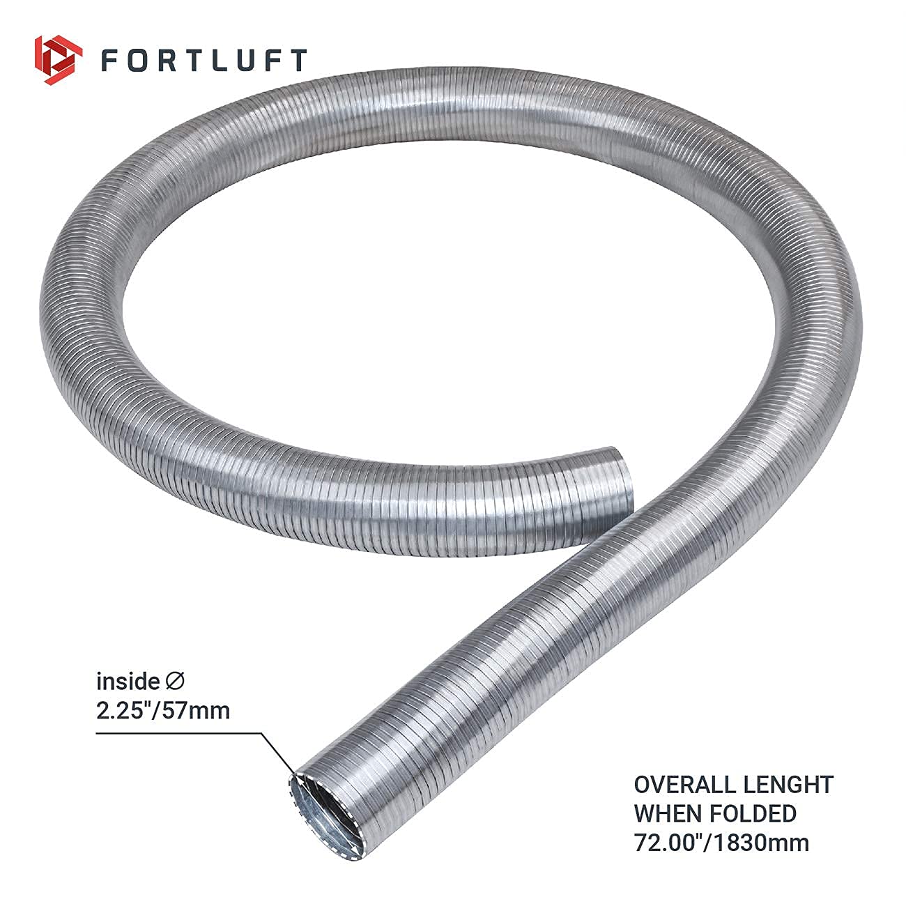 Fortluft Exhaust Flex Pipe (Flex Tube, 2.25''X72.00''/57X1830Mm)