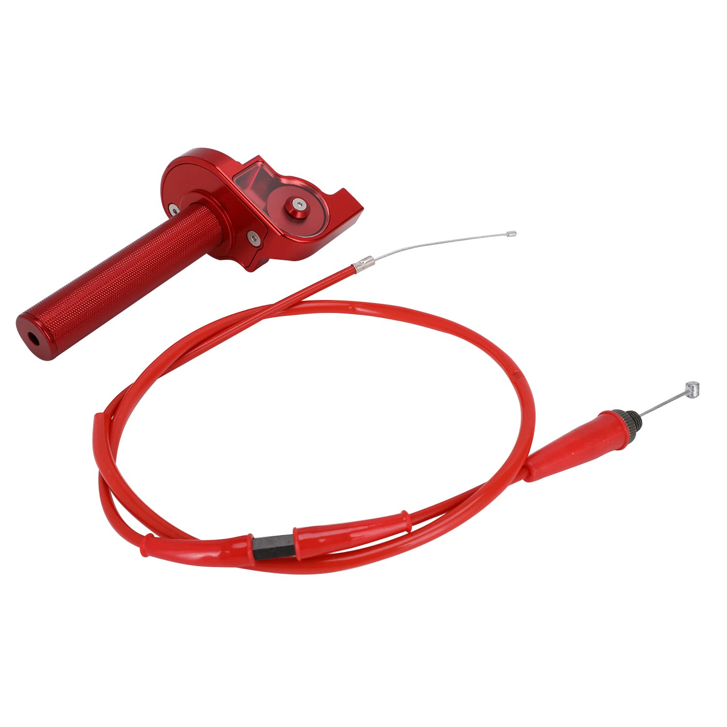 JFG RACING Motorcycle Throttle Assembly,7/8'' 22mm Quick Twist Throttle Grips With Throttle Cable Aluminum Alloy Universal For C