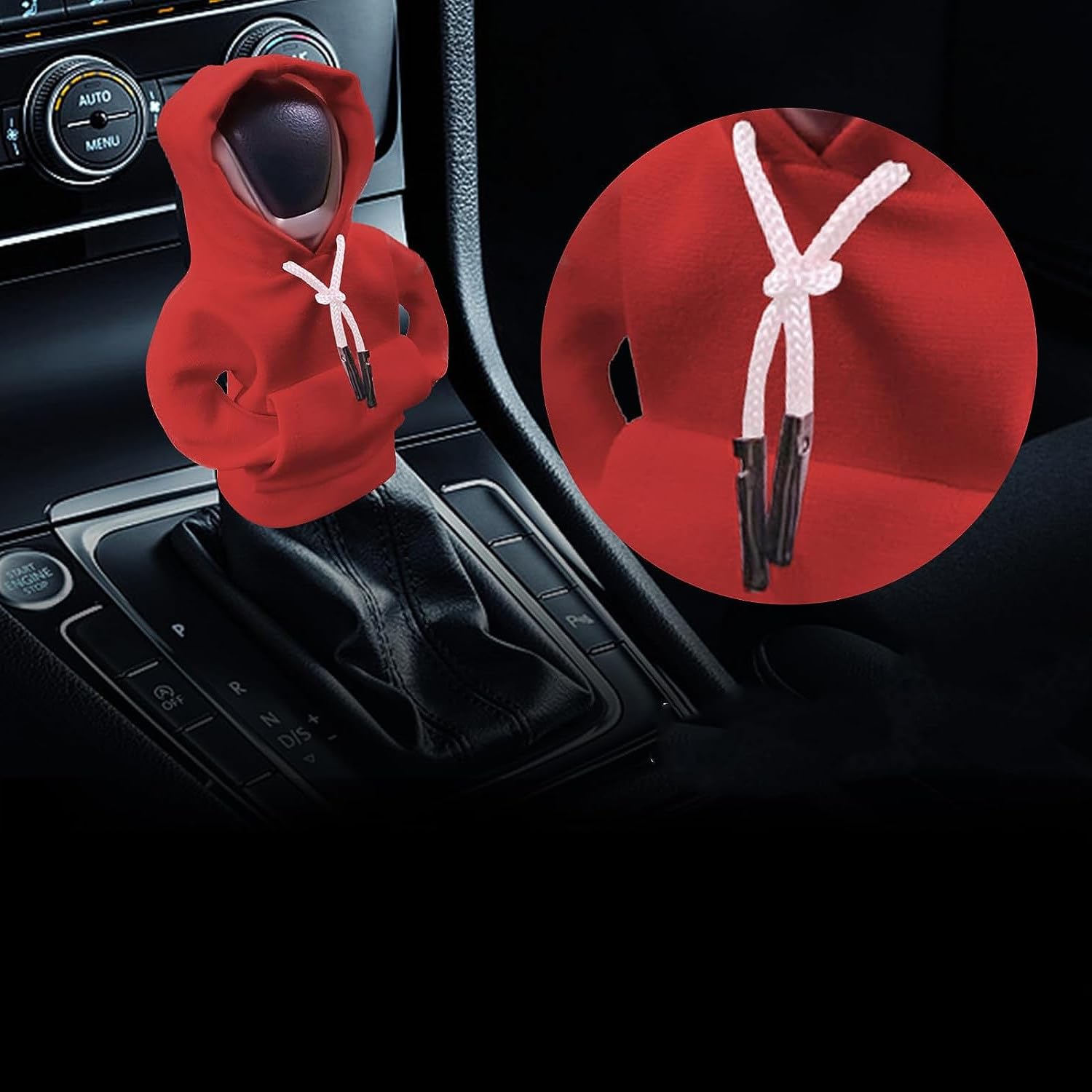 3Pcs Car Shift Knob Hoodie,Funny Gear Shift Knob Shirt Sweater, Winter Warm Shift Knob Cover Sweater Shirt,Universal Fit Shift Gear Cover,Shift Knob Interior Decor Accessorie (3Pcs, Mixed Color)